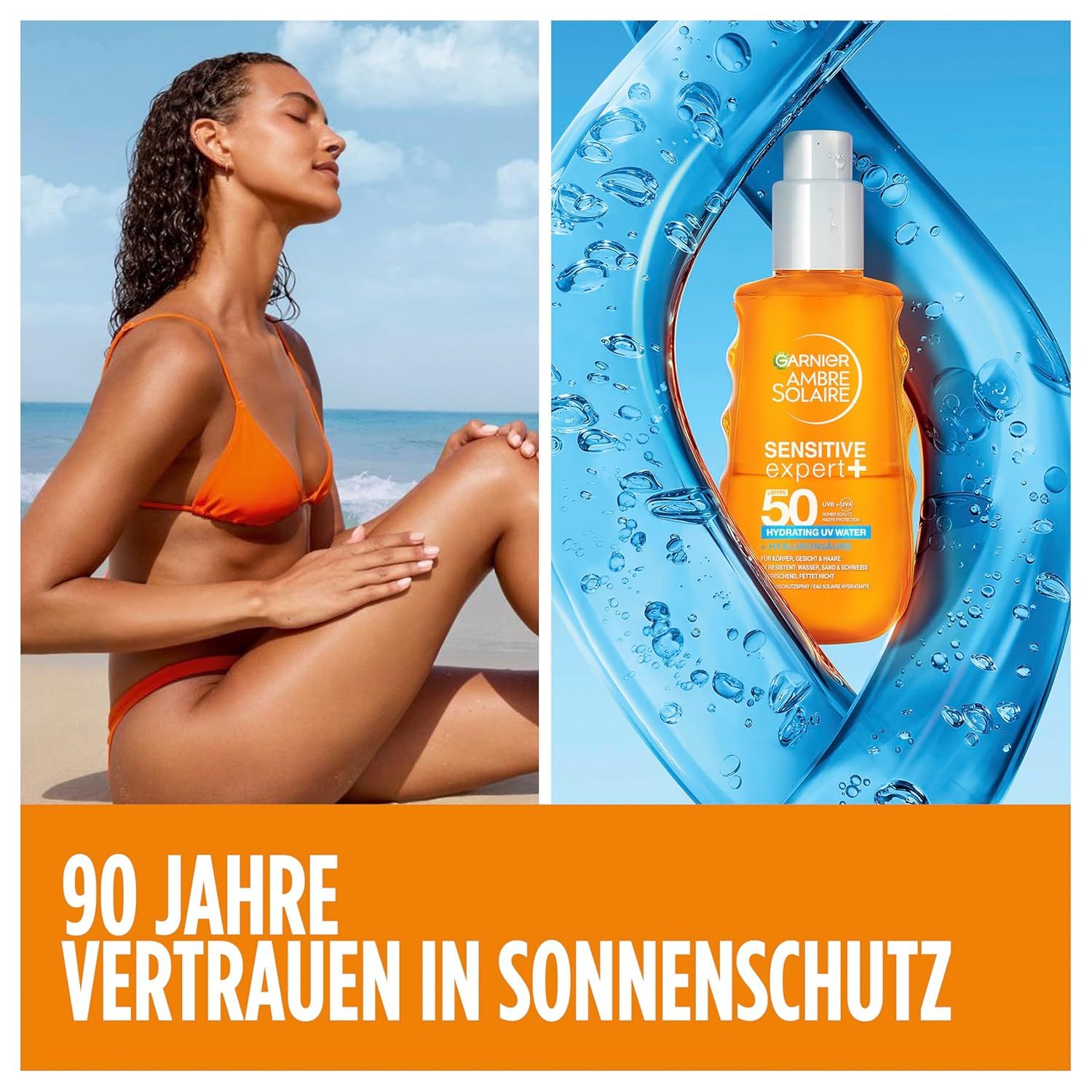 Garnier Ambre Solaire Sensitive Expert + Hydrating UV Water Sonnenschutzspray LSF 50