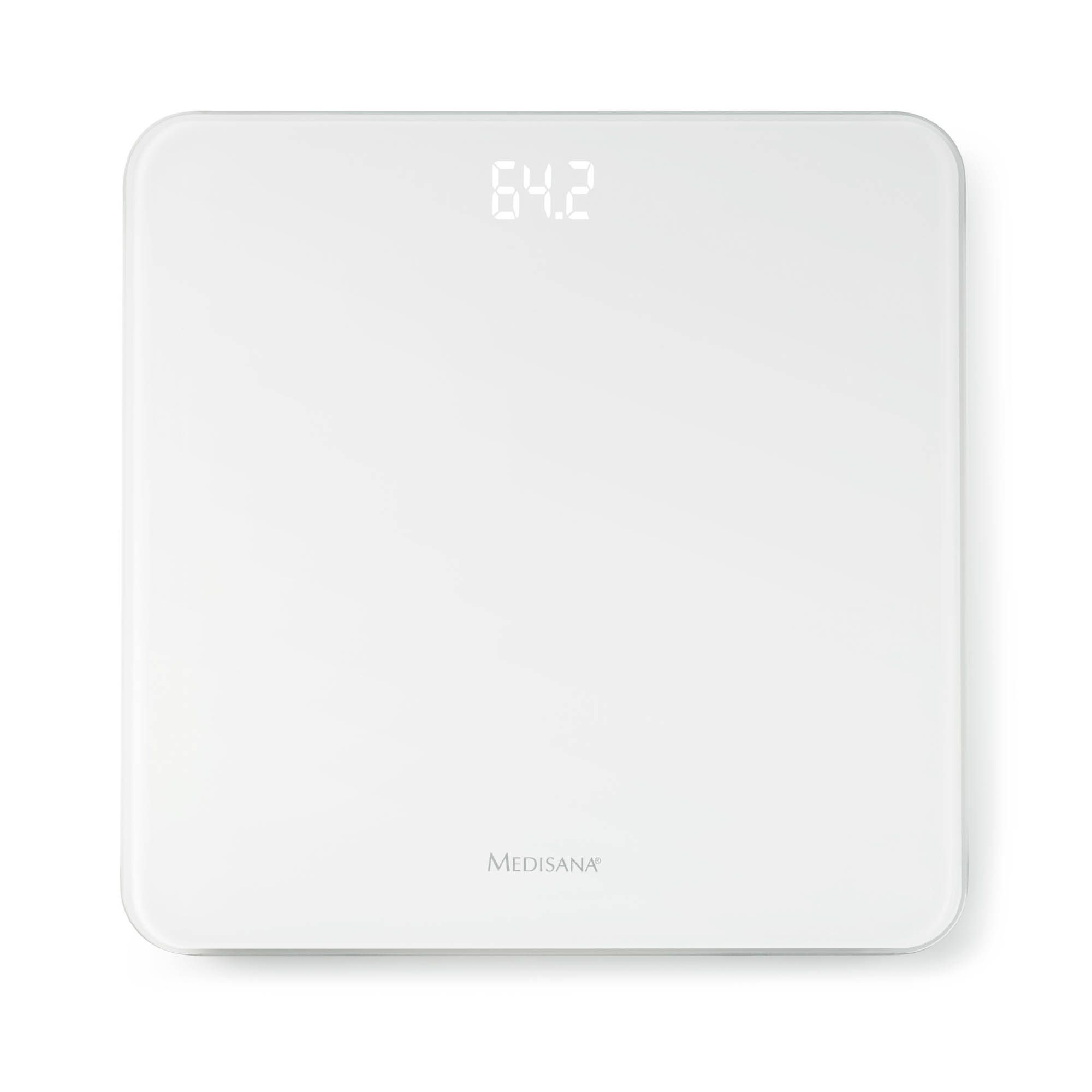 medisana PS 435 digitale Personenwaage mit Glasoberfläche und unsichtbarem LED-Display