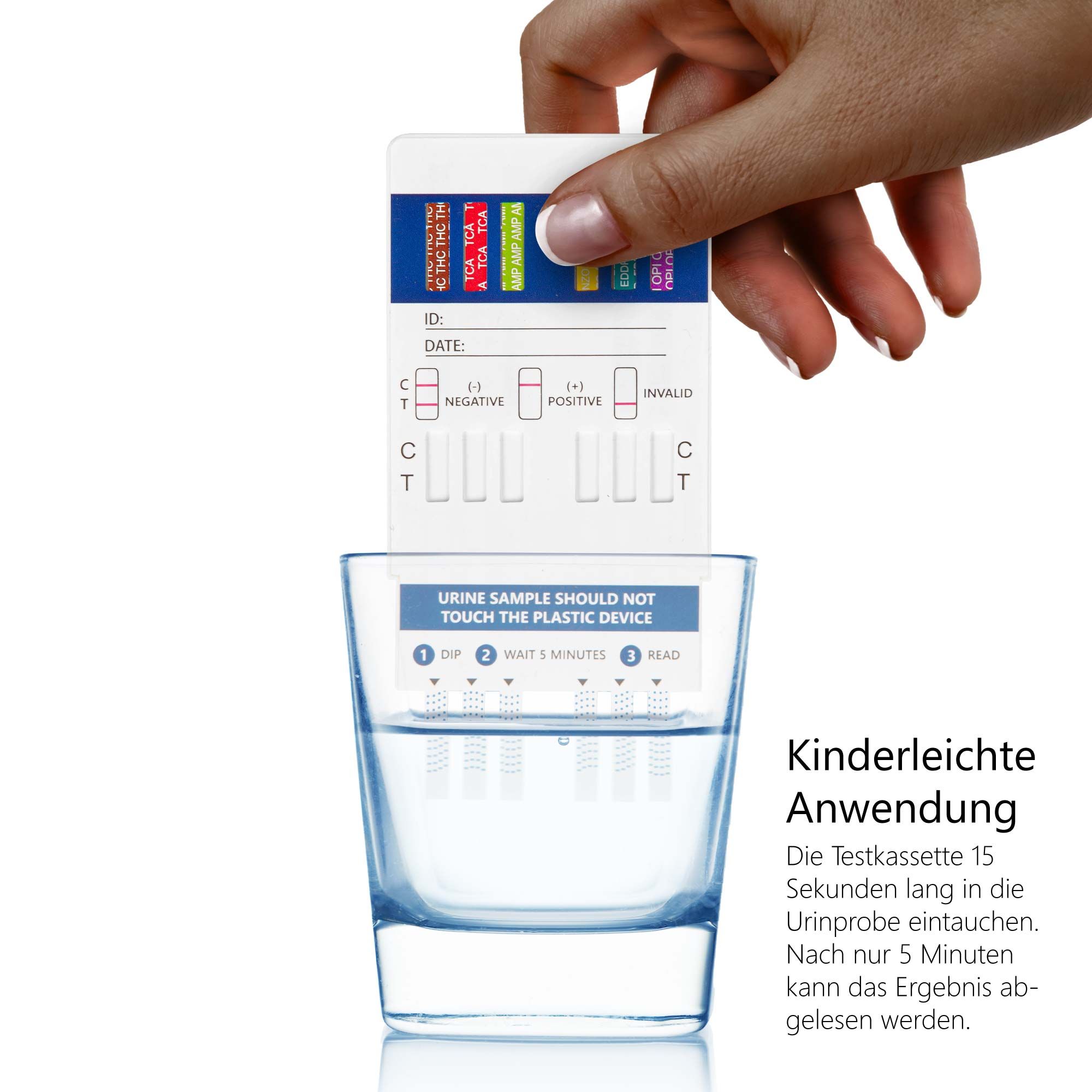 LuxmedIQ Drogenschnelltest für 12 Drogenarten - Urin Drogentest Multi 12 - Testkassette