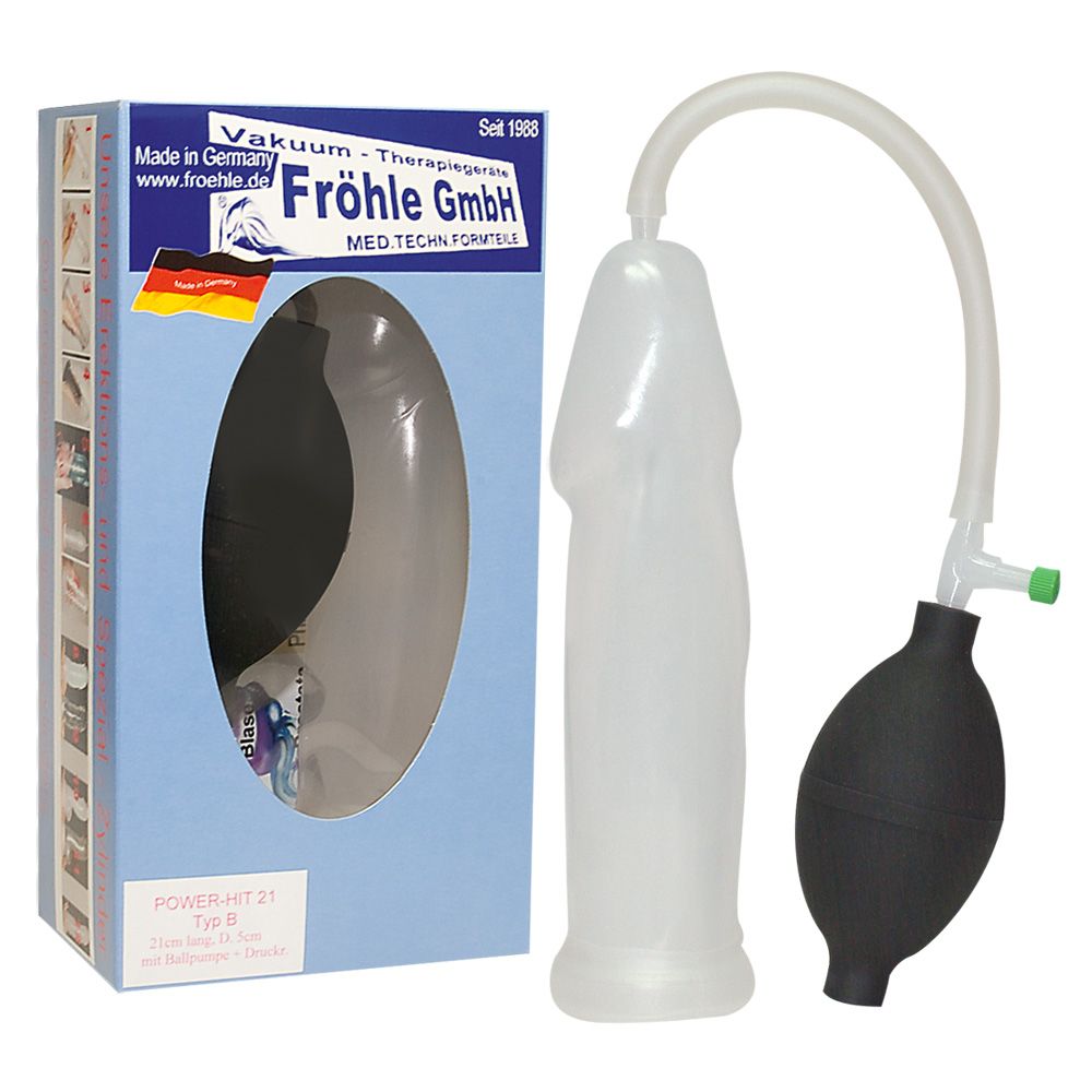Fröhle GmbH anatomische Penis Pumpe Typ B im Karton, Made in Germany.
