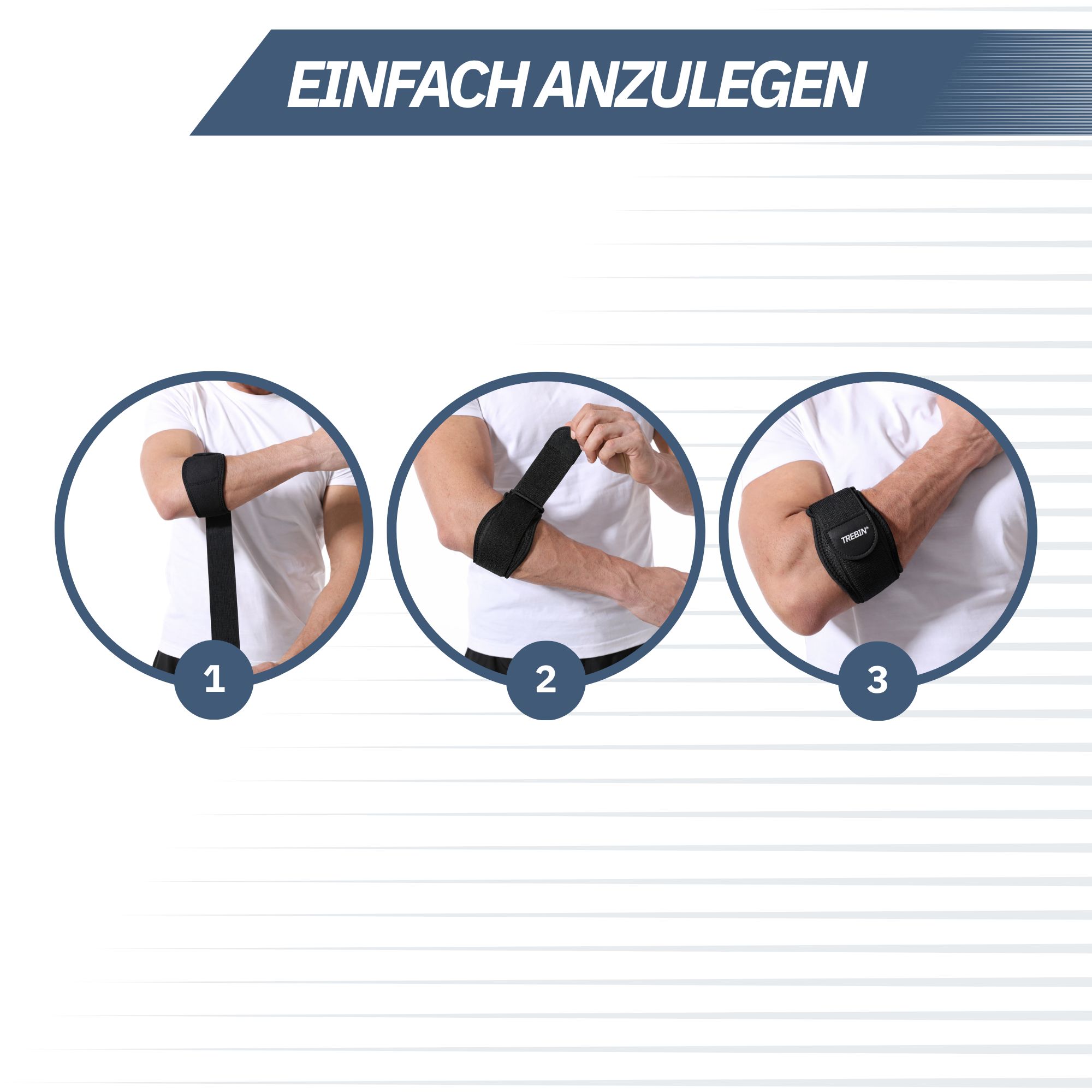 Trebin Ellenbogenbandage mit weicher Pelotte