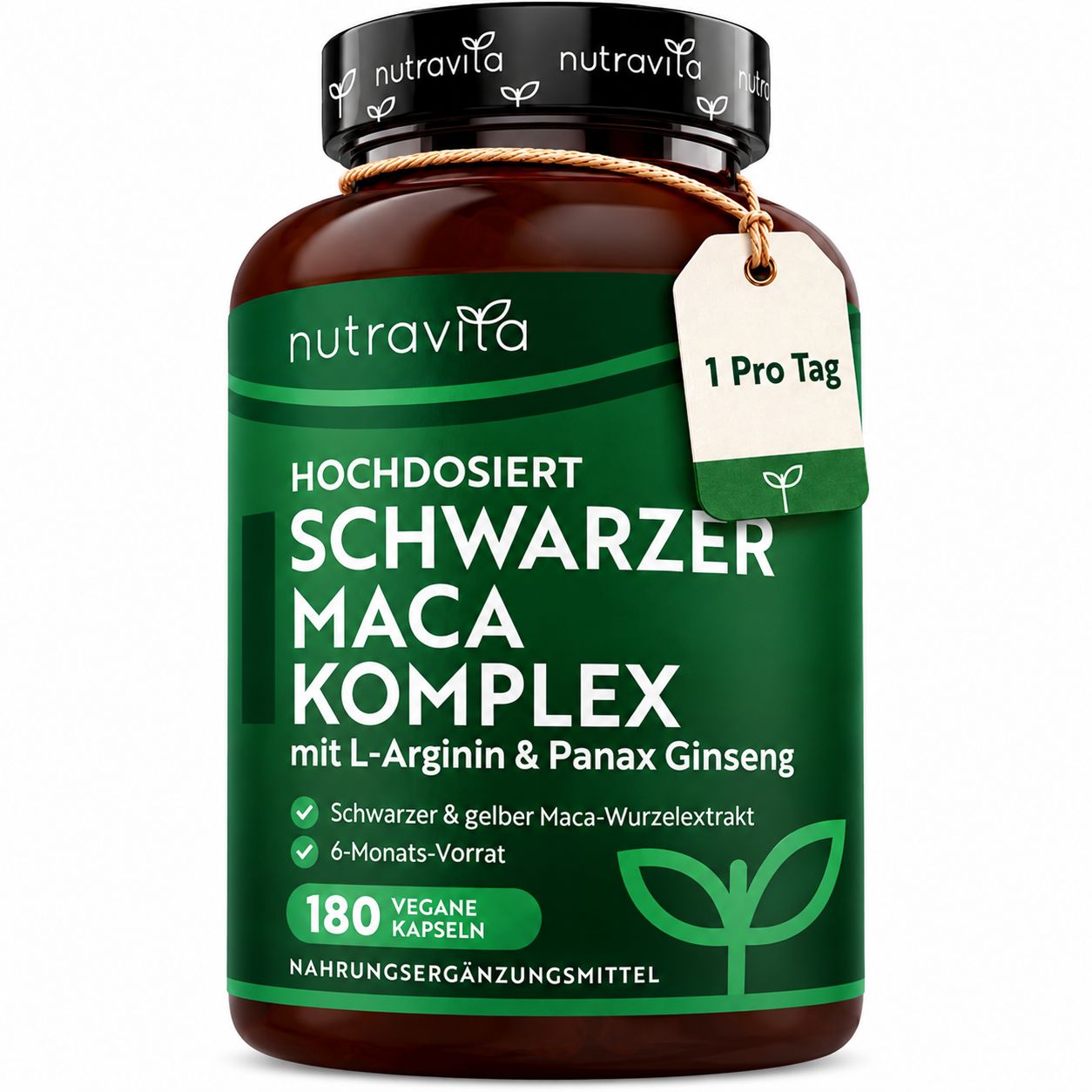 Nutravita Schwarzer Maca-Komplex mit Panax Ginseng