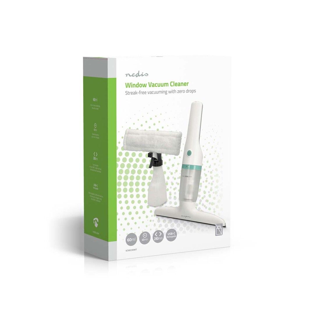 Nedis 12W, SCHMUTZWASSERTANK: 60ML (FENSTERSAUGER-AKKU)