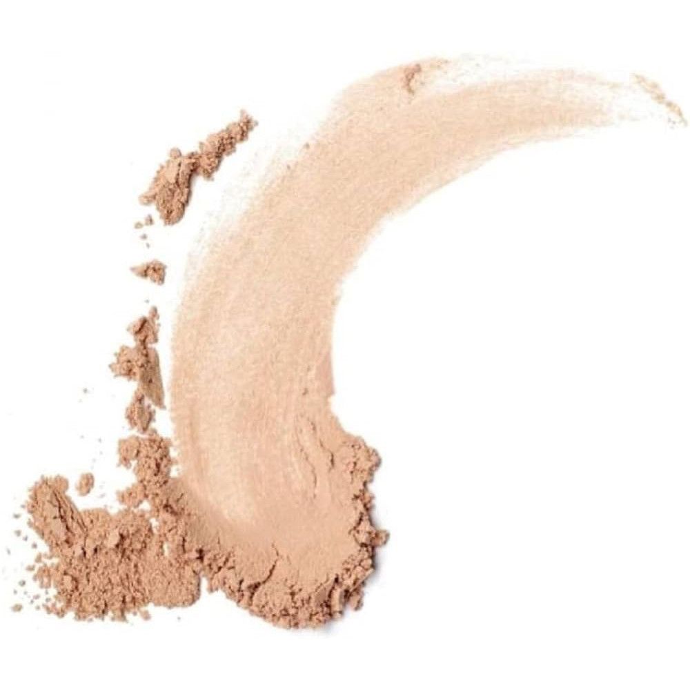 Swatch von Artdeco Mineral Powder Foundation, helle Beige-Farbe, auf weißem Hintergrund.