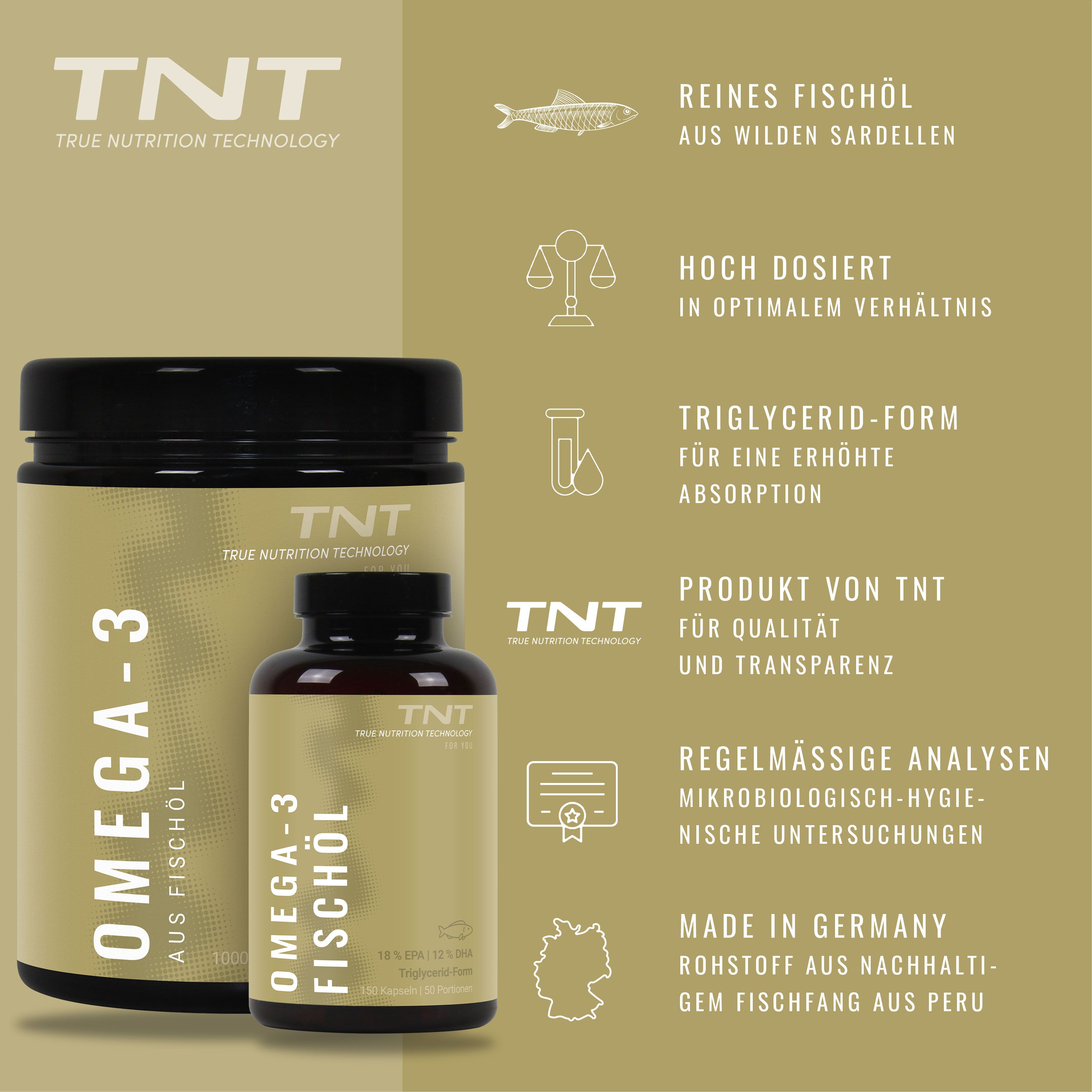 TNT Omega 3 - Fischöl in natürlicher Triglycerid-Form