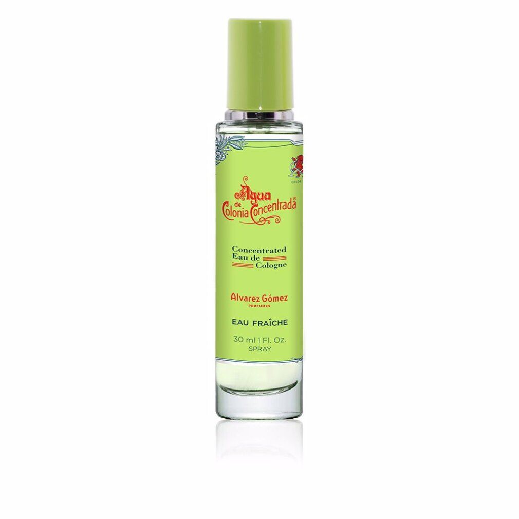 Alvarez Gómez Eau de Cologne Flakon, 30 ml 1 fl oz Spray, mit grünem Sprühkopf.