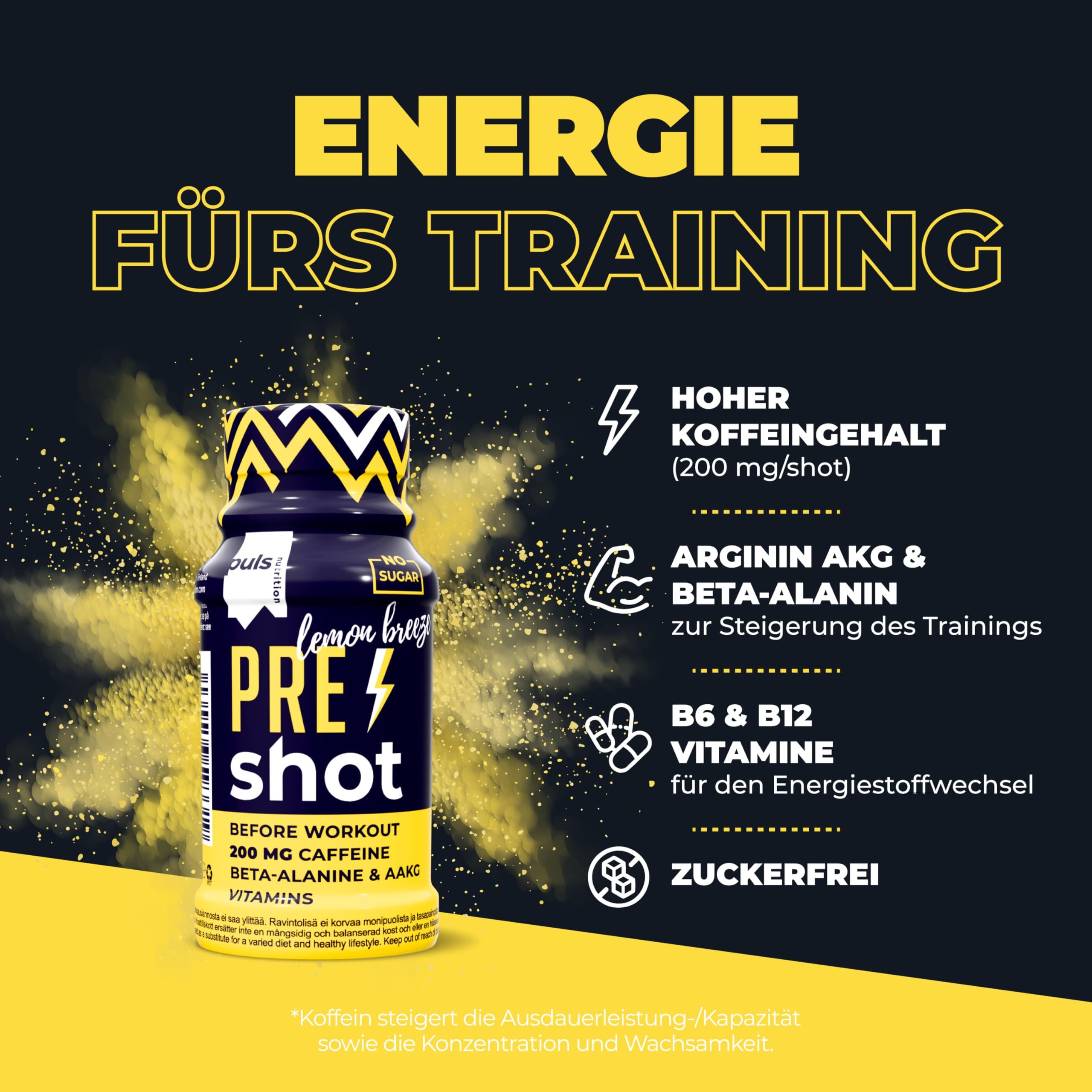 Puls Nutrition Pre Workout Shot Lemon Breeze