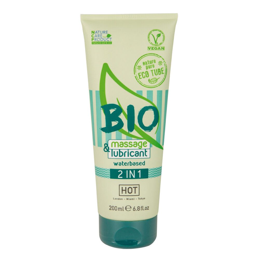 Tube mit BIO Massage & Lubricant 2IN1, wasserbasiert, HOT.
