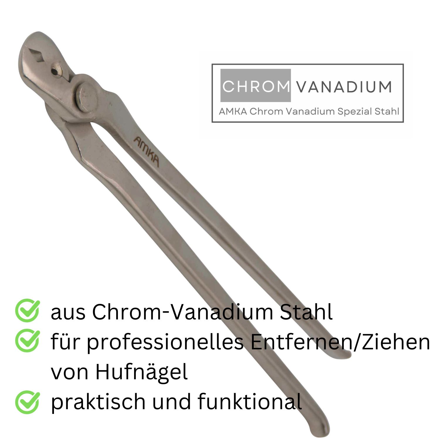 AMKA Pro Nagelziehzange Chrom Vanadium  Pferdehuf Hufnagelziehzange