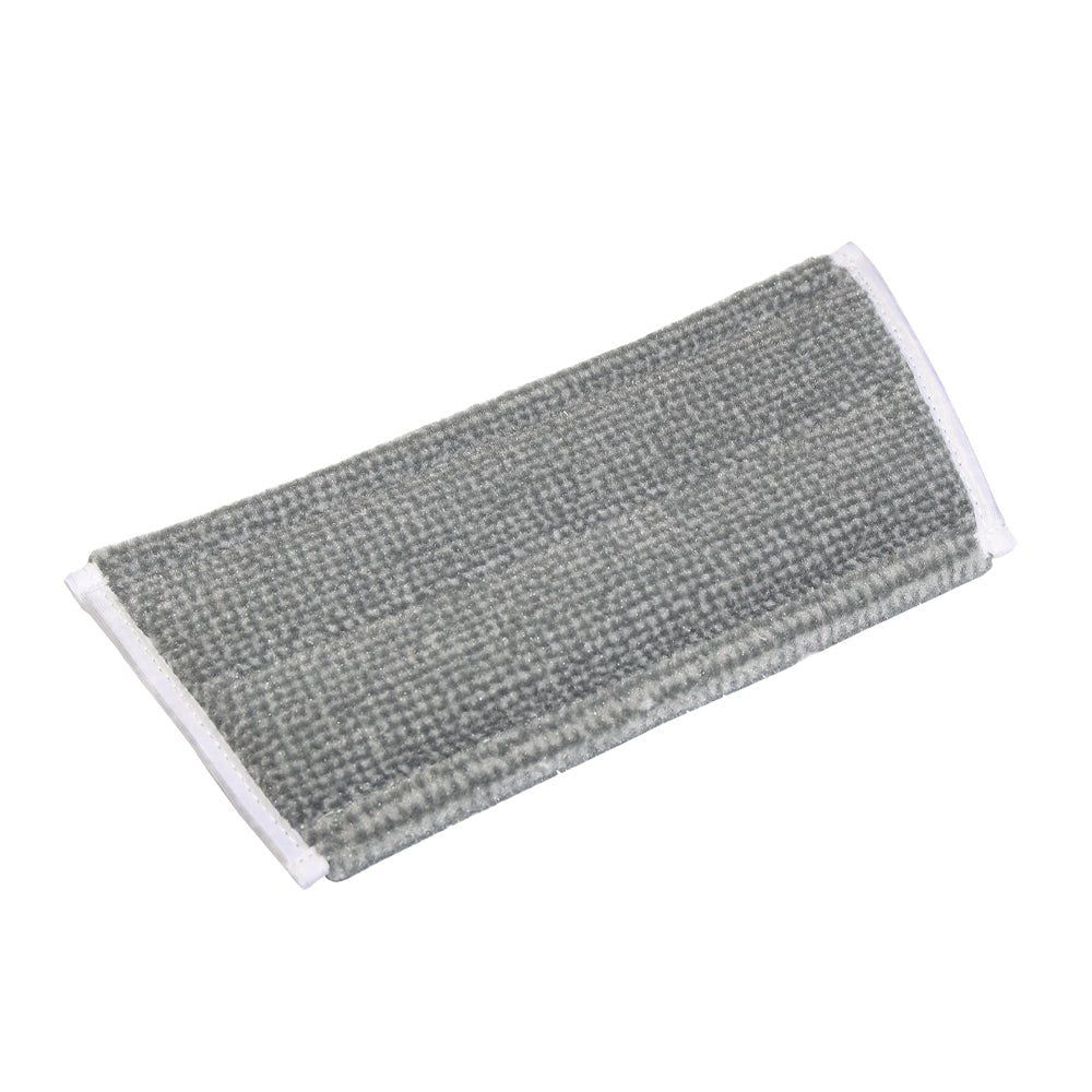 Graues Mikrofaser-Mopppad mit weißem Rand.