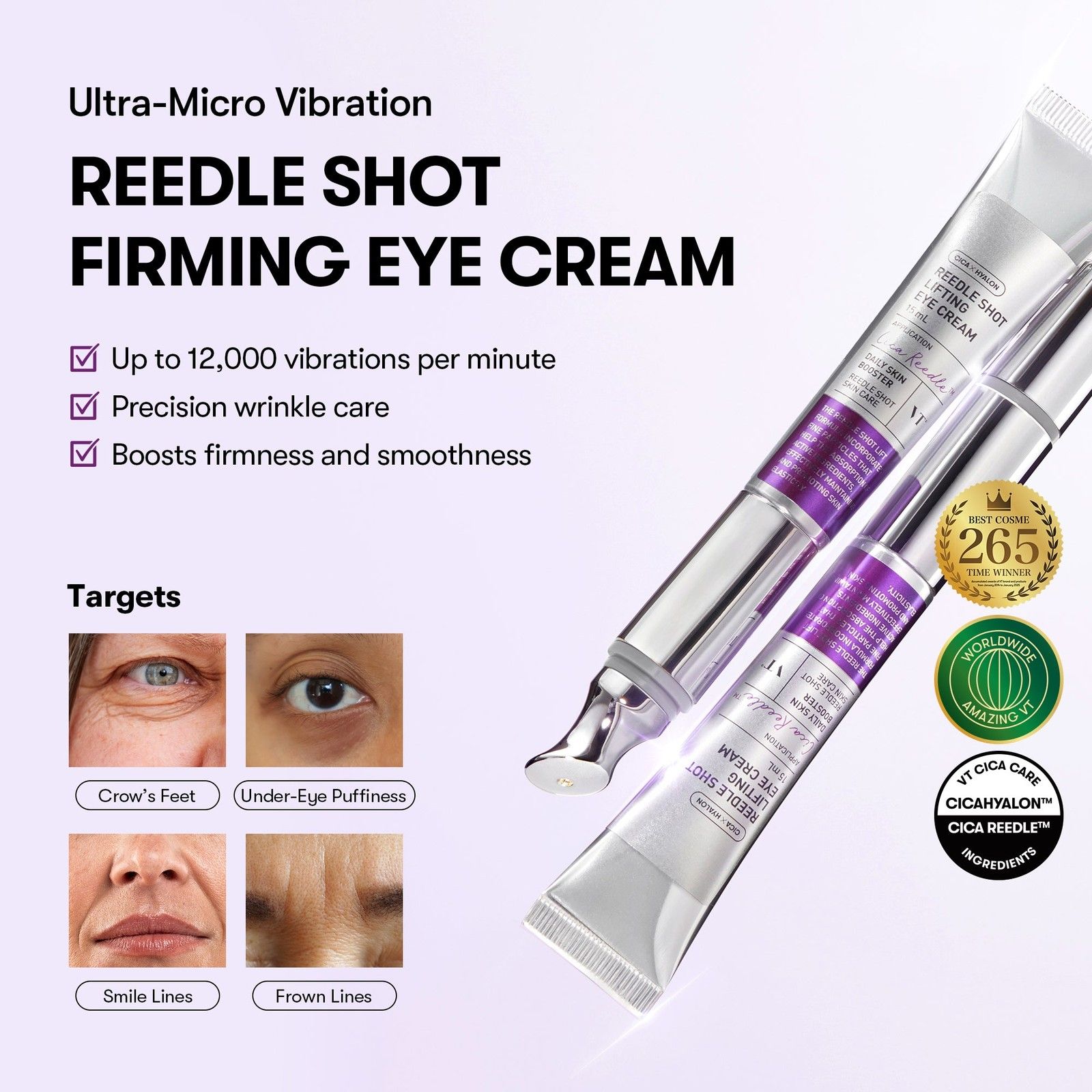 VT COSMETICS Reedle Shot Lifting Cream: Tube, Vorteile und Anwendungsbereiche.