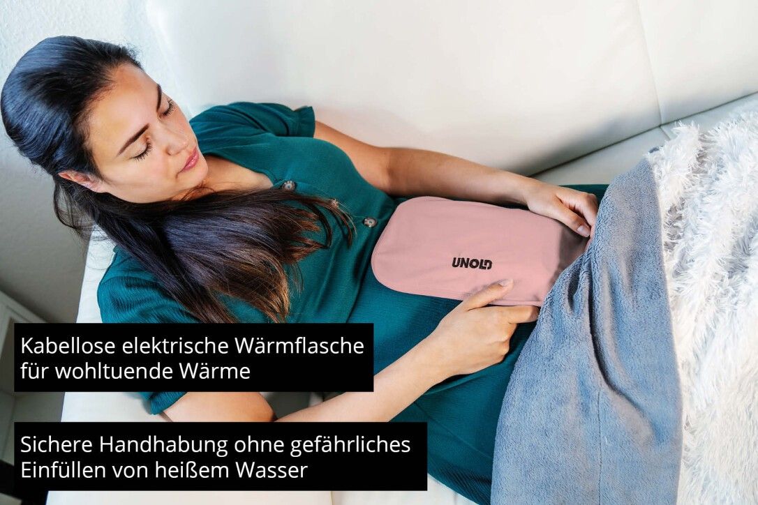 Unold 86014  Wärmi          rosa elektrische Wärmflasche Schmiegsame Wärme
