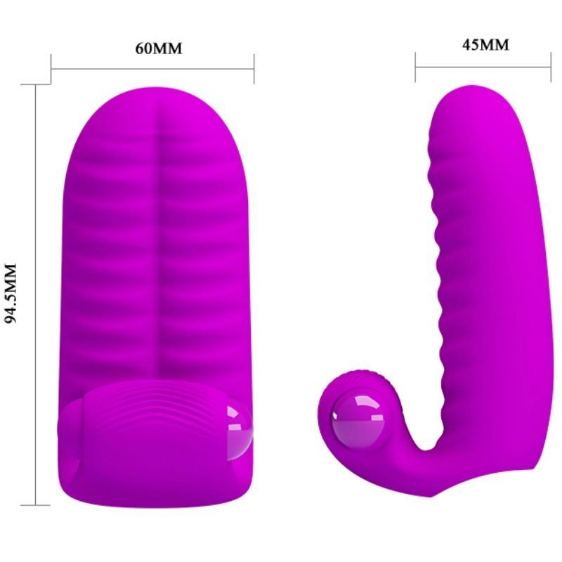 Pretty Love Abbott Doppelfingeraufsatz Vibrator mit Klitorisstimulation pink