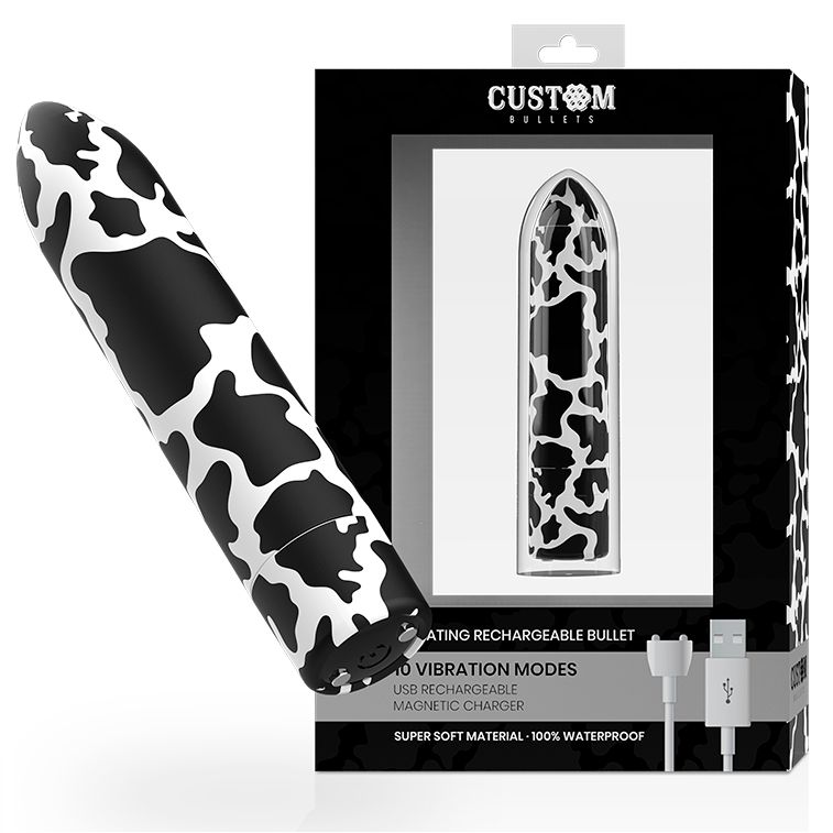 Custom Bullets - Cow - Mini-Vibrator mit Magnetladung