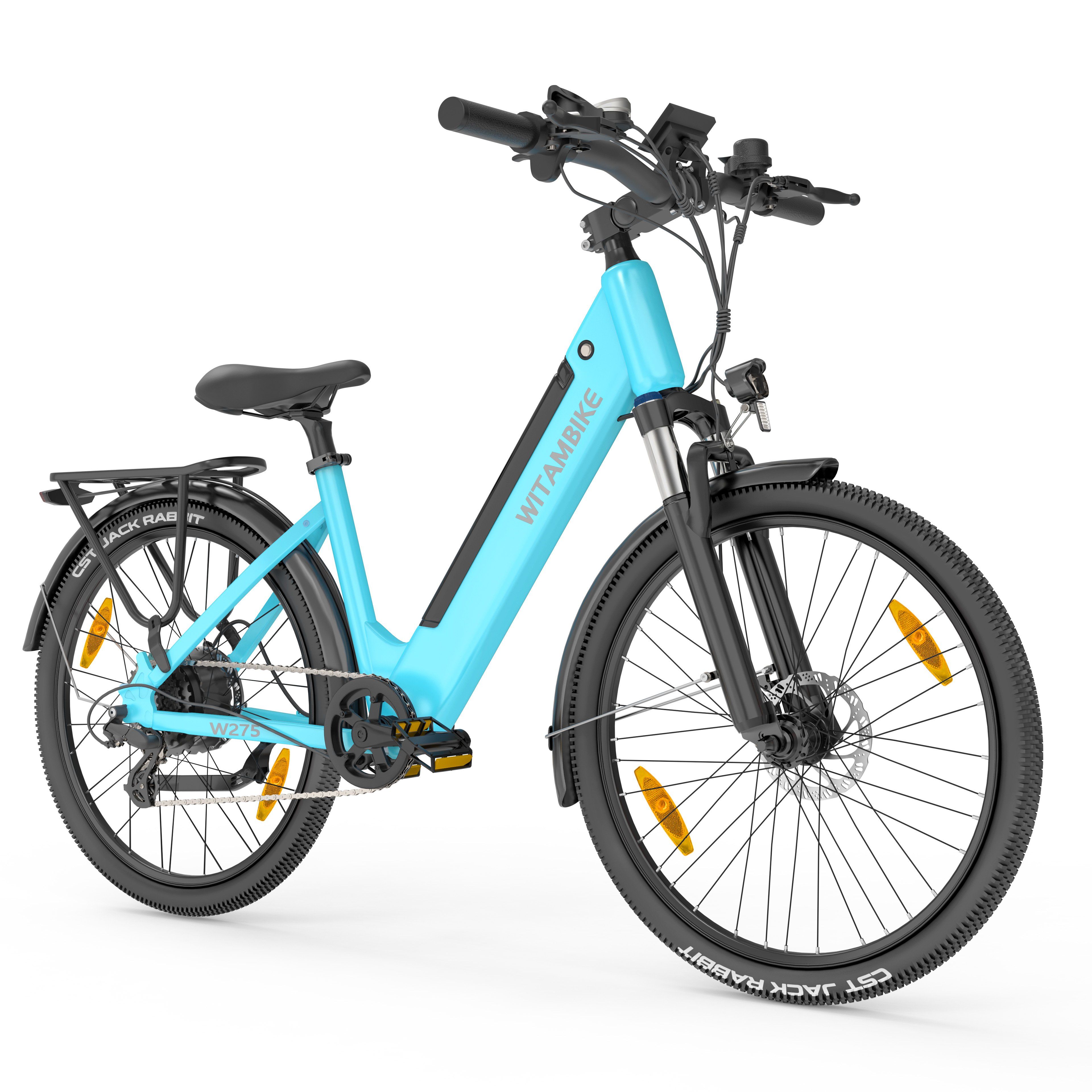 WITAMBIKE W275 E-Bike für Pendler, 36V 13Ah, 27,5" x 2,10 Reifen