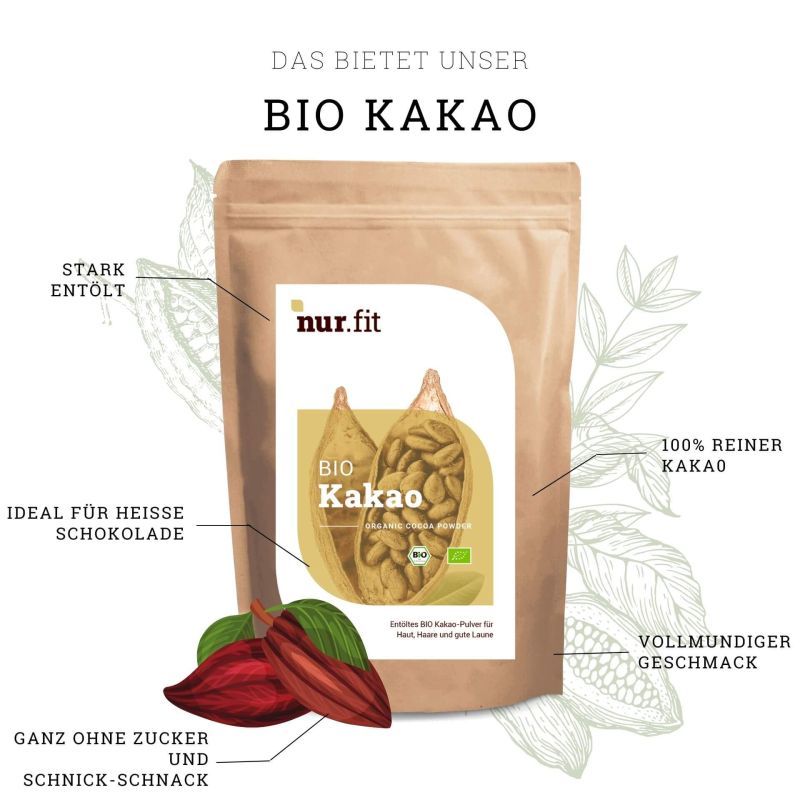 nur.fit BIO Kakao Pulver