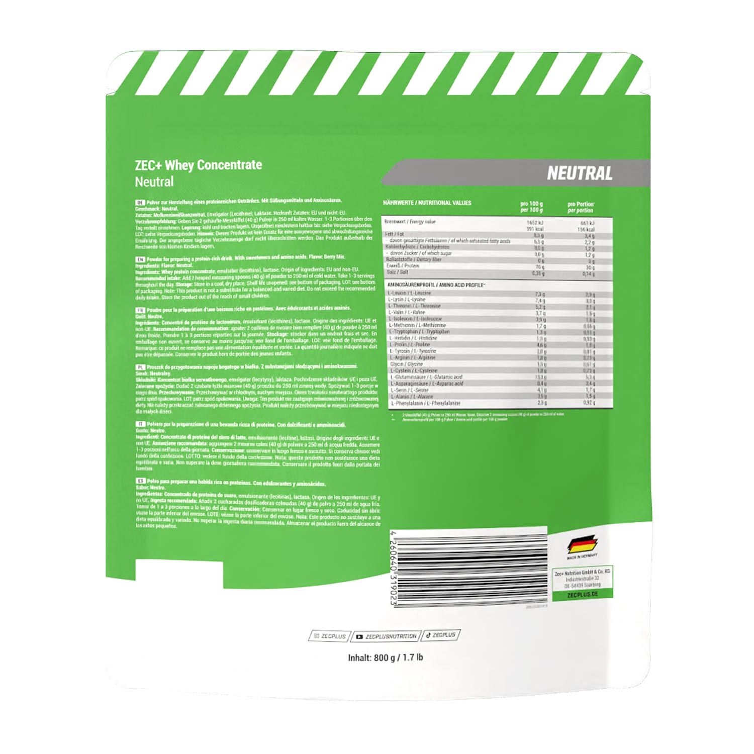 ZEC+ WHEY CONCENTRATE Neutral
