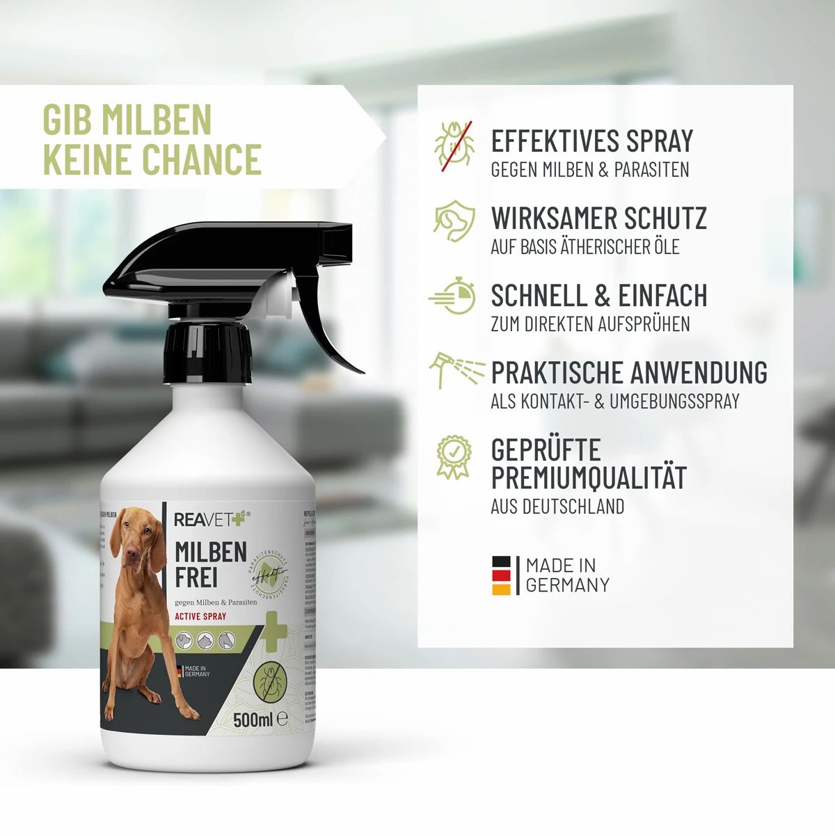 Milben Frei Spray für Haustiere - ReaVET