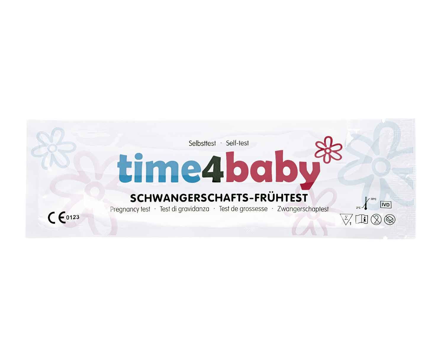 time4baby hochempfindlicher Frühschwangerschaftstest 10 miu/ml