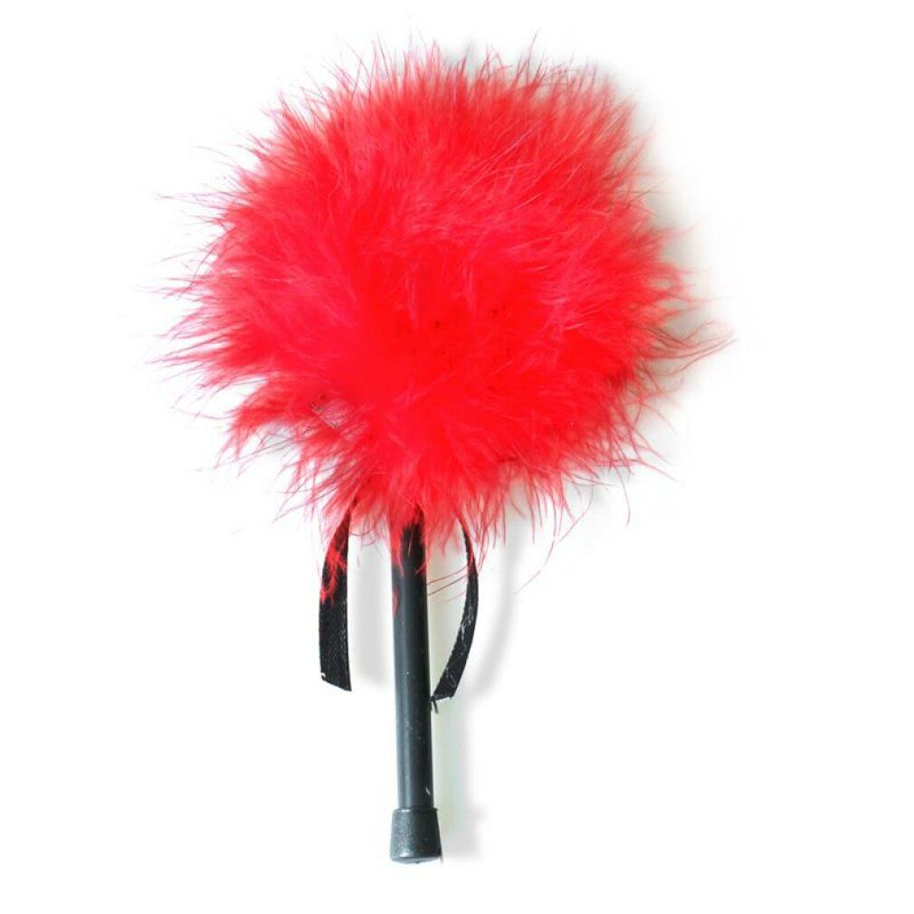Secretplay red marabou duster