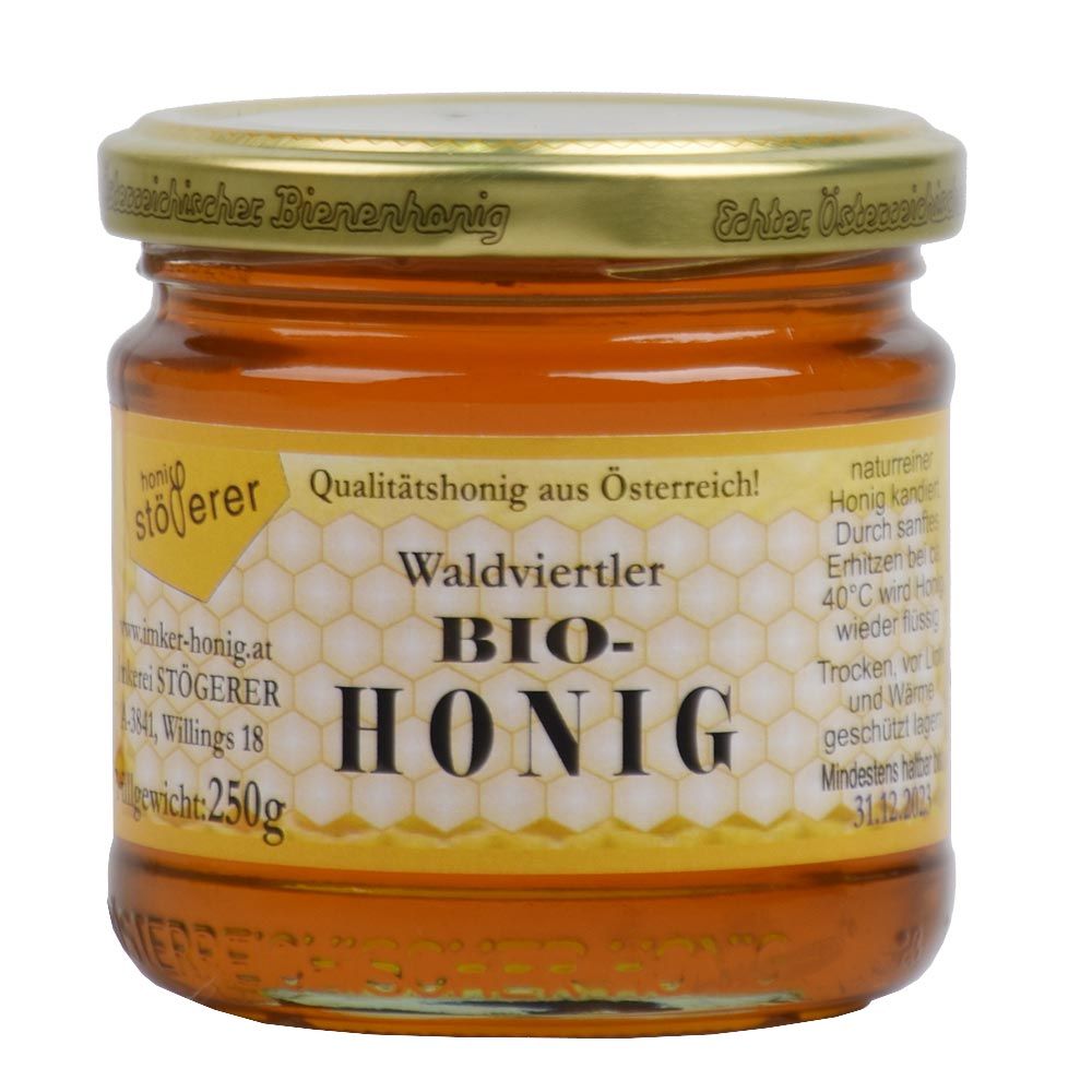 Glas mit Bio-Waldviertler Honig, 250g.