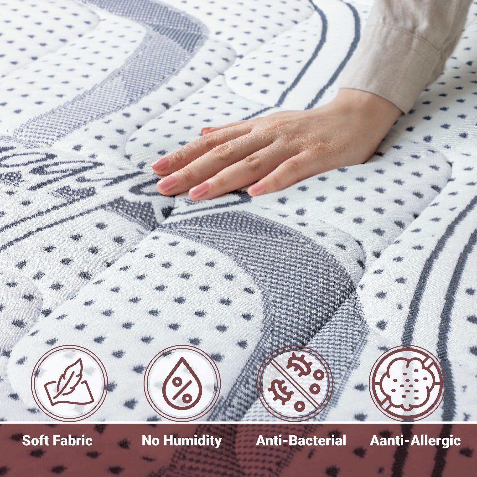 The White Stone Memory Foam Matratze 180x190 cm Höhe 27 cm