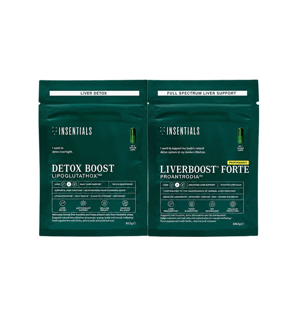 Insentials - Liver Restore Pack - Unterstützung für Leberfunktion und Fettstoffwechsel