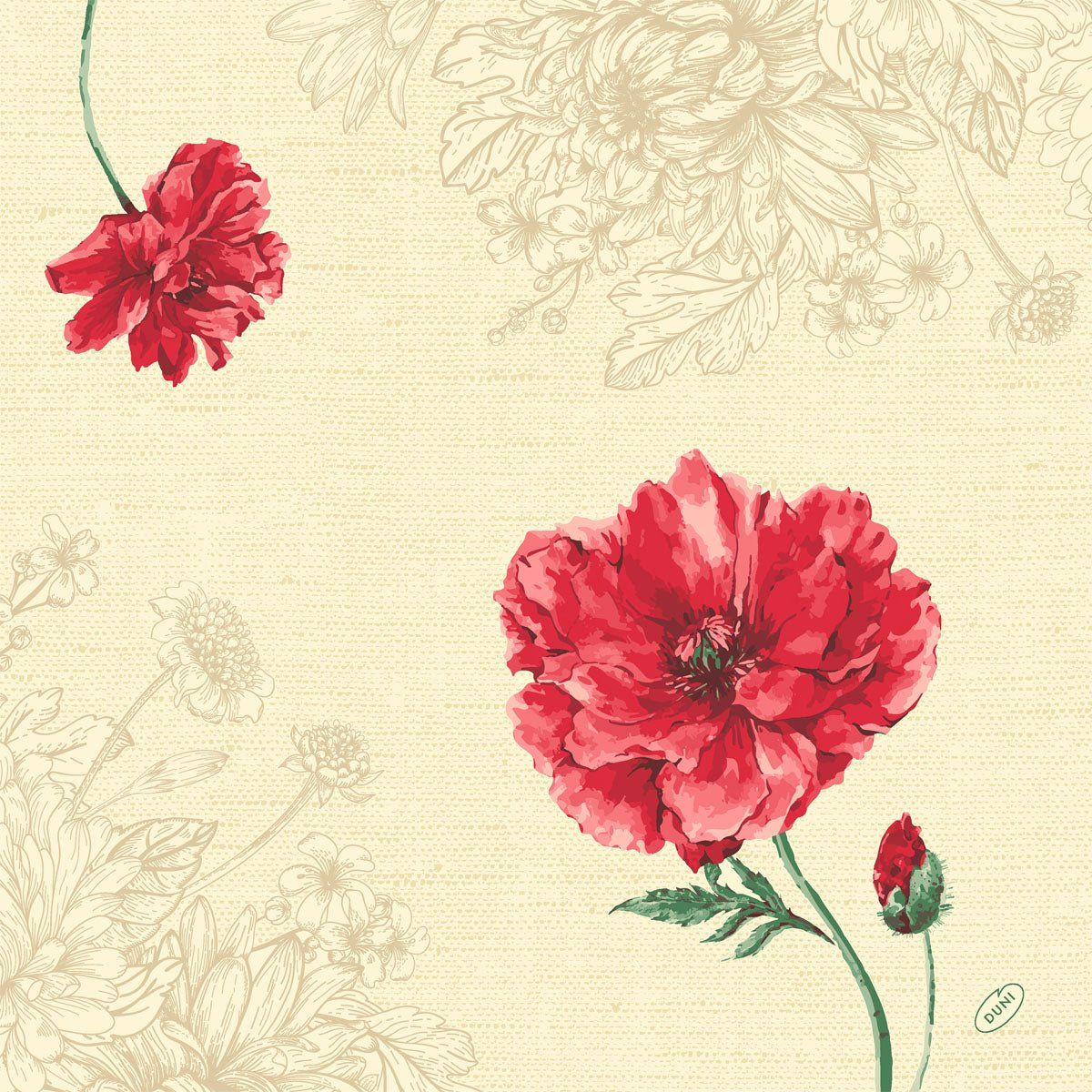 12x Dunisoft-Servietten 40 x 40  1/4 Falz Monique