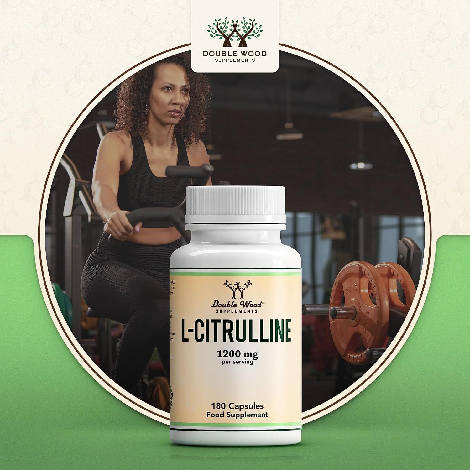 Double Wood Supplements L-Citrulline Kapseln, 1200mg, 180 Kapseln.
