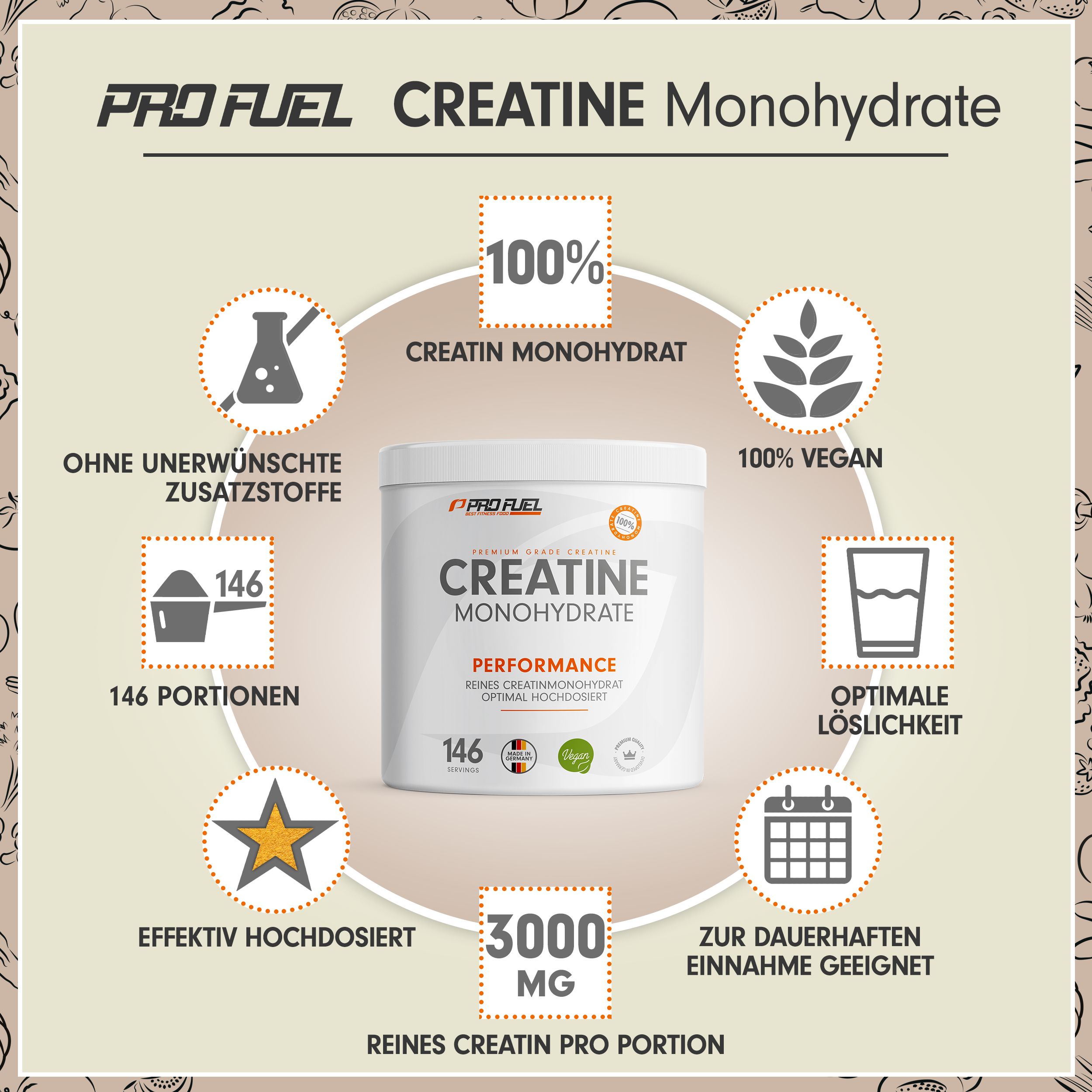 ProFuel - CREATIN Monohydrat Pulver