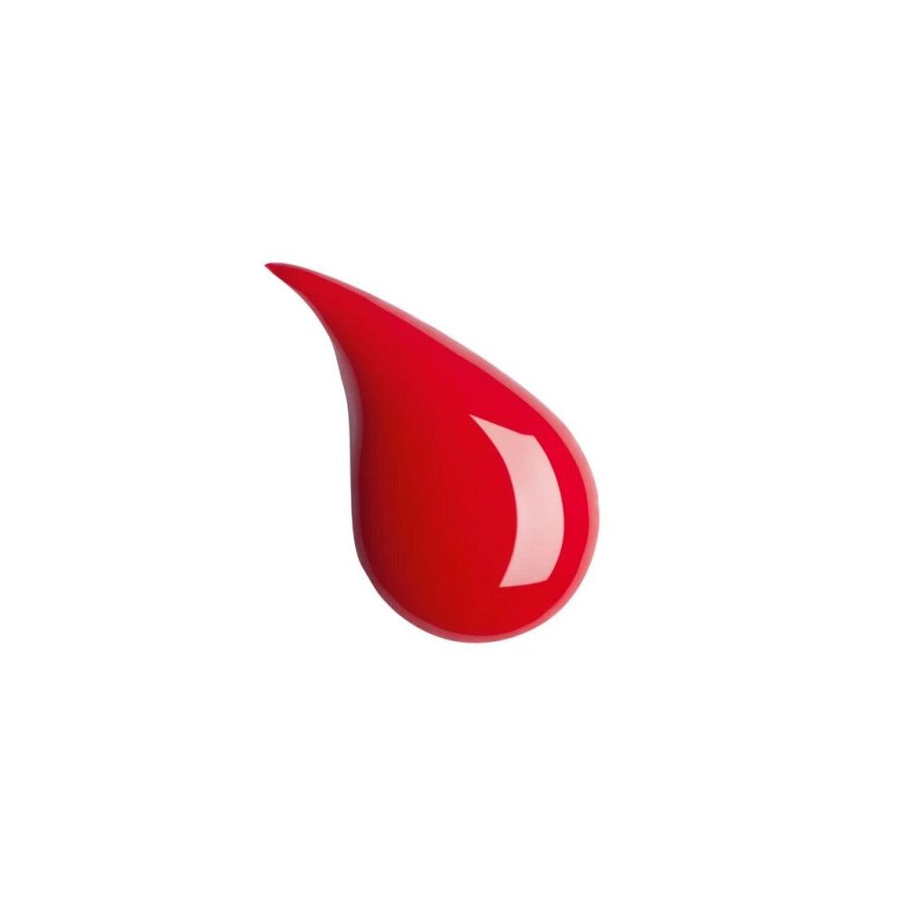 Tropfen von leuchtend rotem Lippenstift.