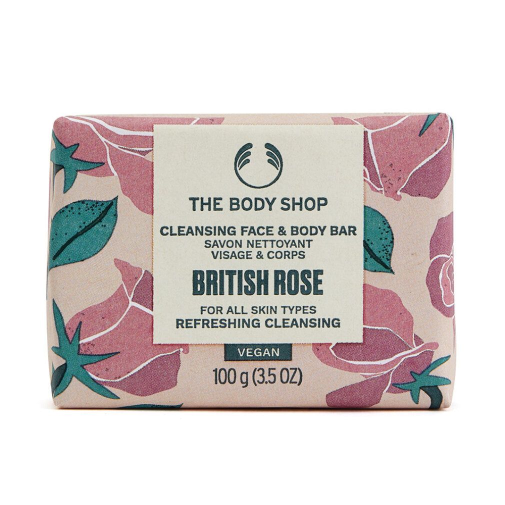 Feste Seife für Gesicht und körper British Rose (Cleansing Face & Body Bar)