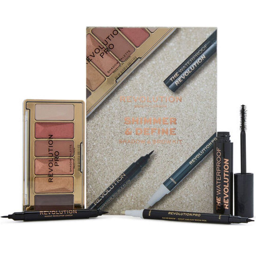 Makeup Revolution - Shimmer & Define Lidschatten- und Augenbrauen-Set