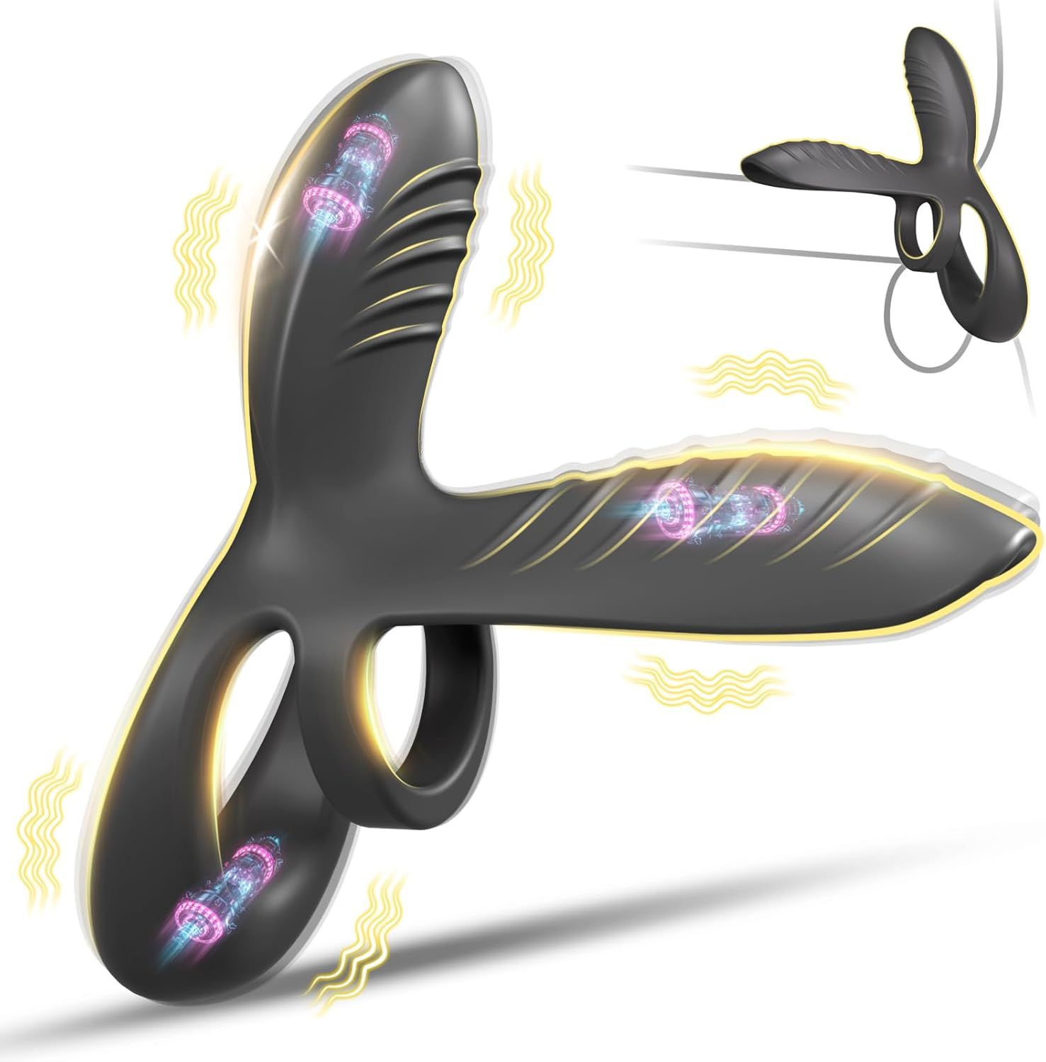 YAWNSHE Penisring Vibrator Penishülle mit Klitorisstimulator