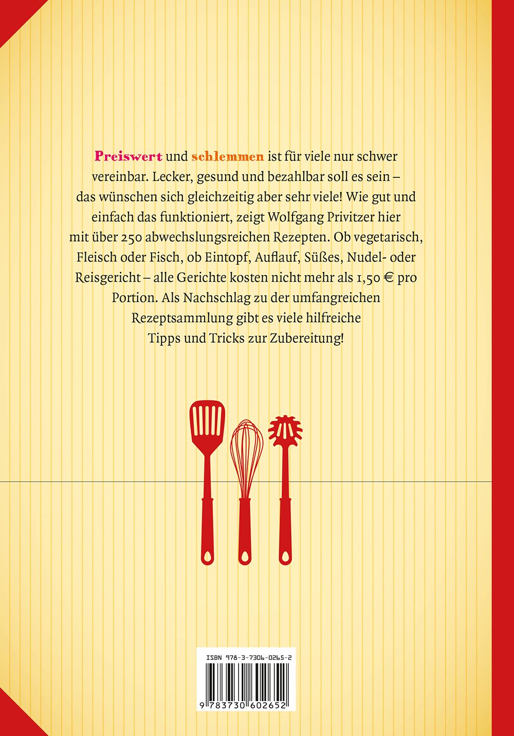 Preiswert schlemmen  Lecker, einfach und gesund  Über 250 Gerichte