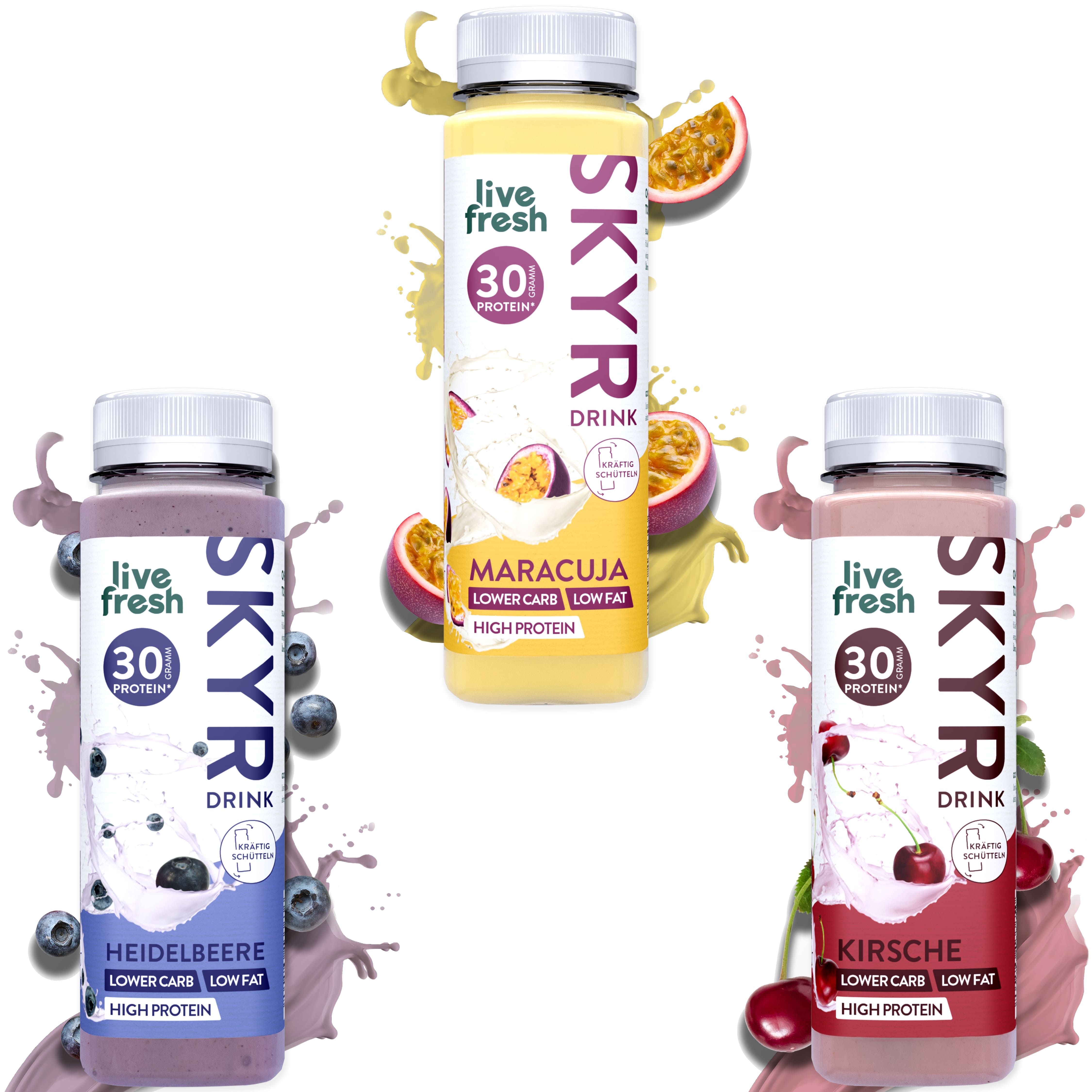 LiveFresh Skyr Protein Drinks – Probierpaket (inkl. 4,50€ Pfand)