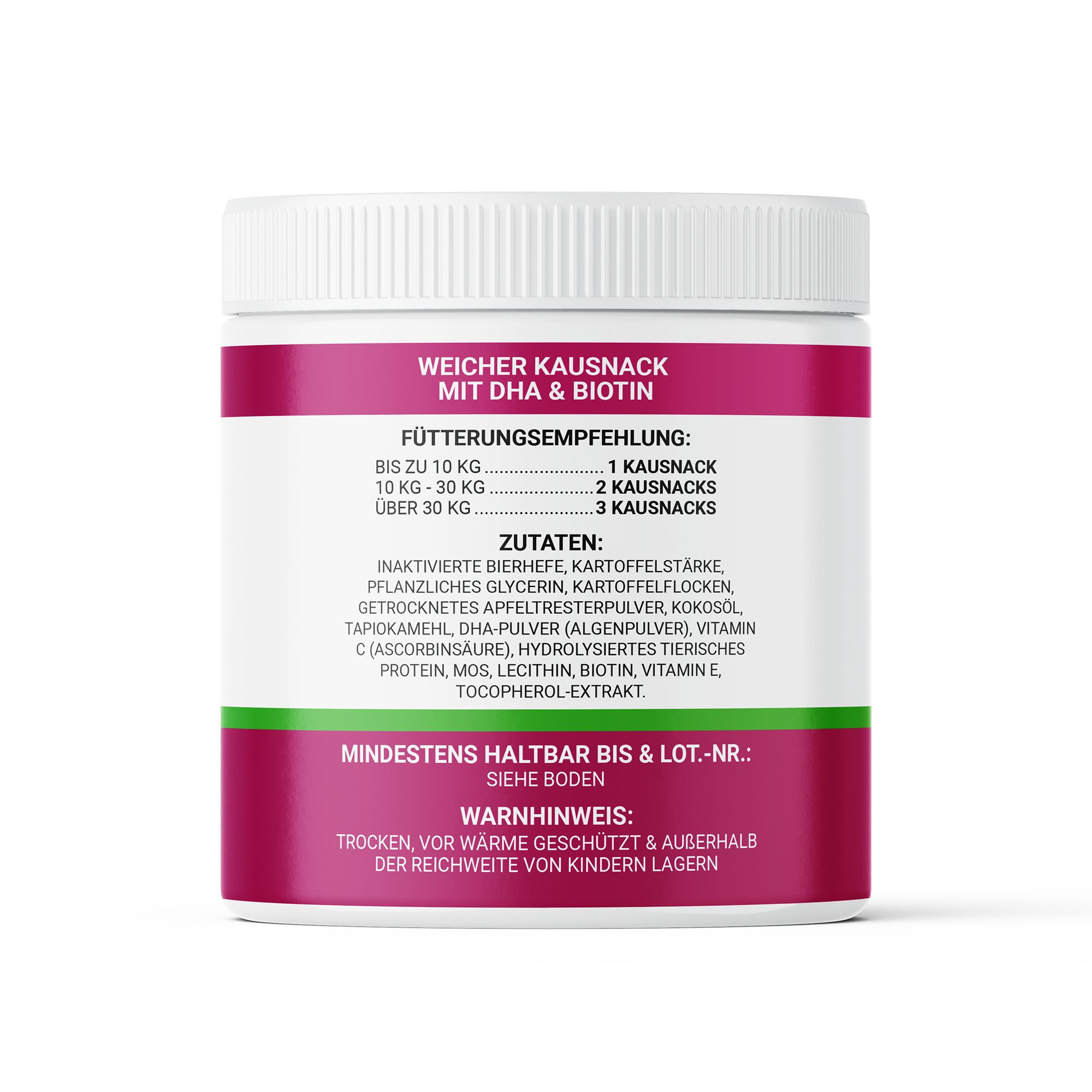 Haut & Fell Soft Snack für Hunde, getreidefrei, mit DHA & Biotin.