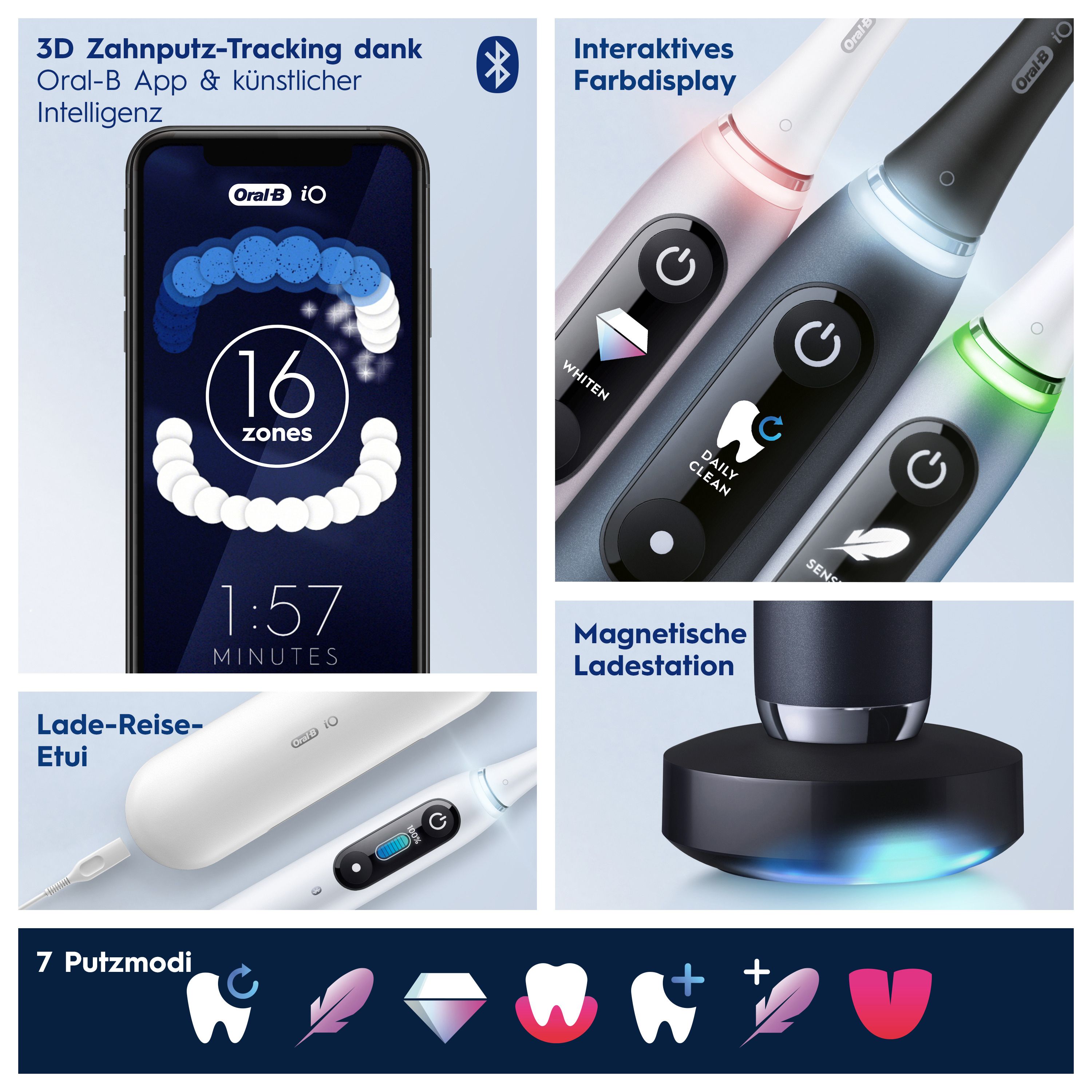 Oral-B - Elektrische Zahnbürste "iO Series 9 + Lade-Reiseetui" in Schwarz