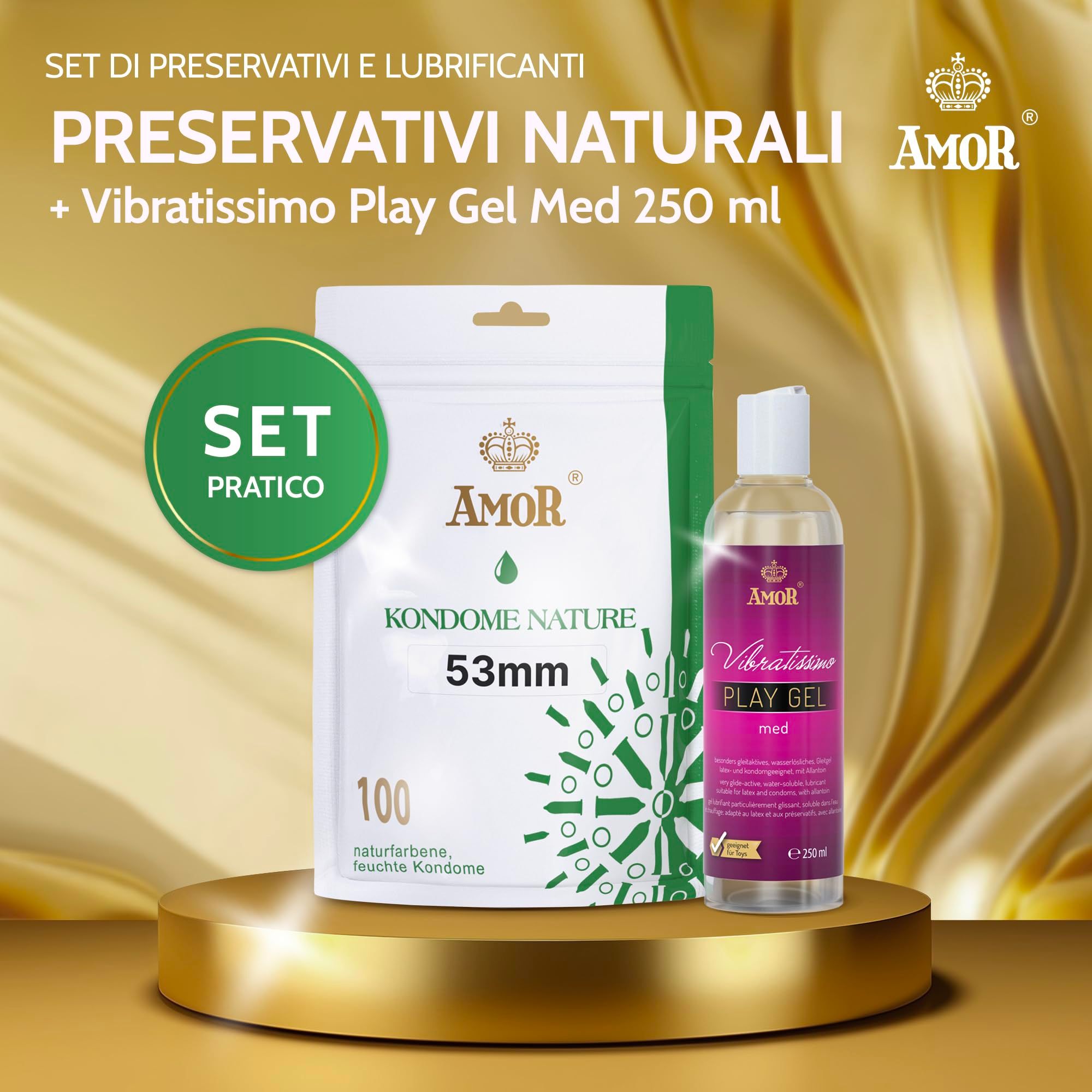 AMOR Nature Kondome + PlayGel Natural Set