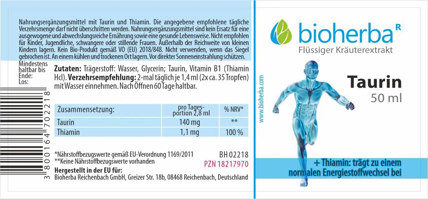 Bioherba Taurin Tropfen Tinktur Extrakt