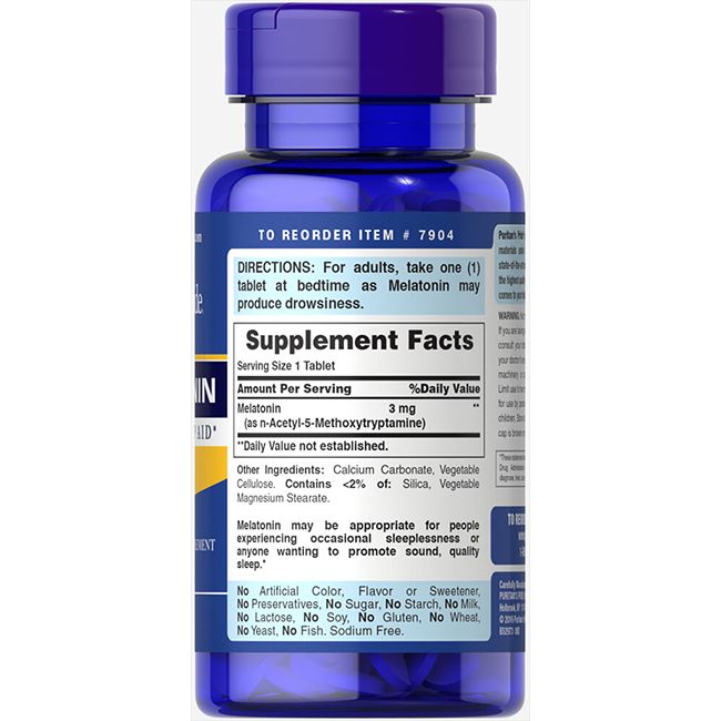 Puritan's Pride Melatonin 3 mg