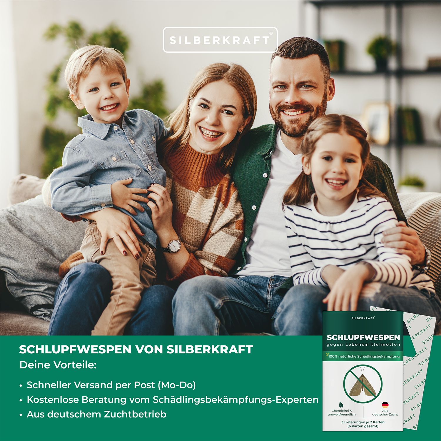 SILBERKRAFT Schlupfwespen gegen Lebensmittelmotten