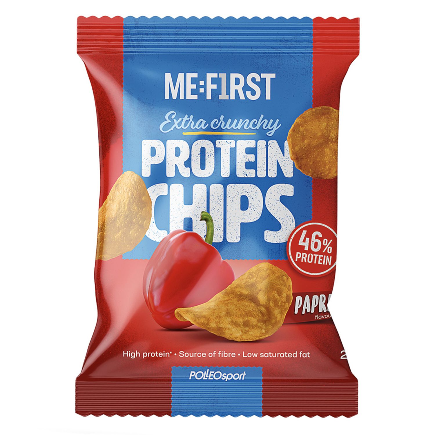 Polleo Me:First Extra Crunchy Protein Chips, 25 g, Paprika