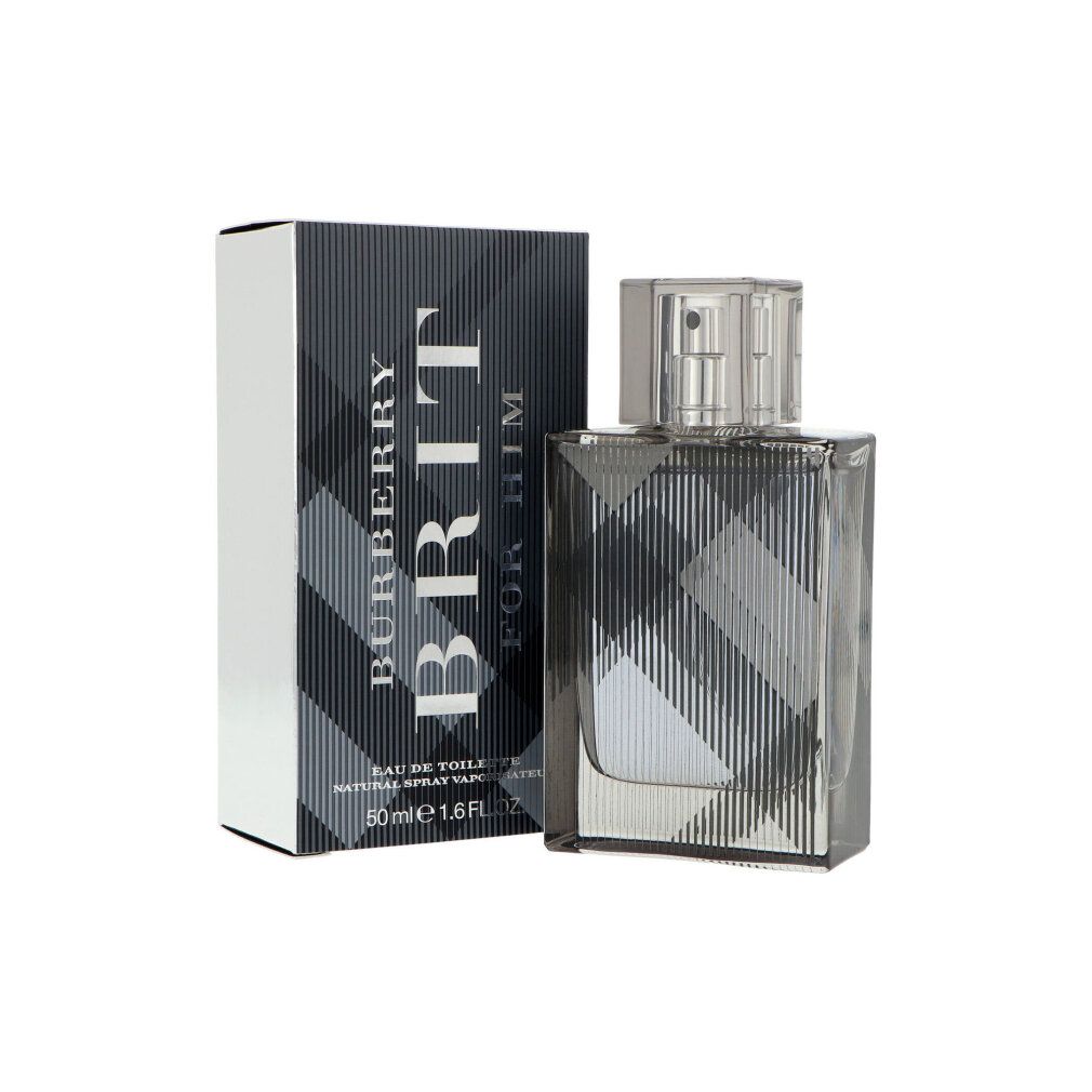 Burberry Brit for Him Eau de Toilette Flakon und Verpackung mit Karomuster.