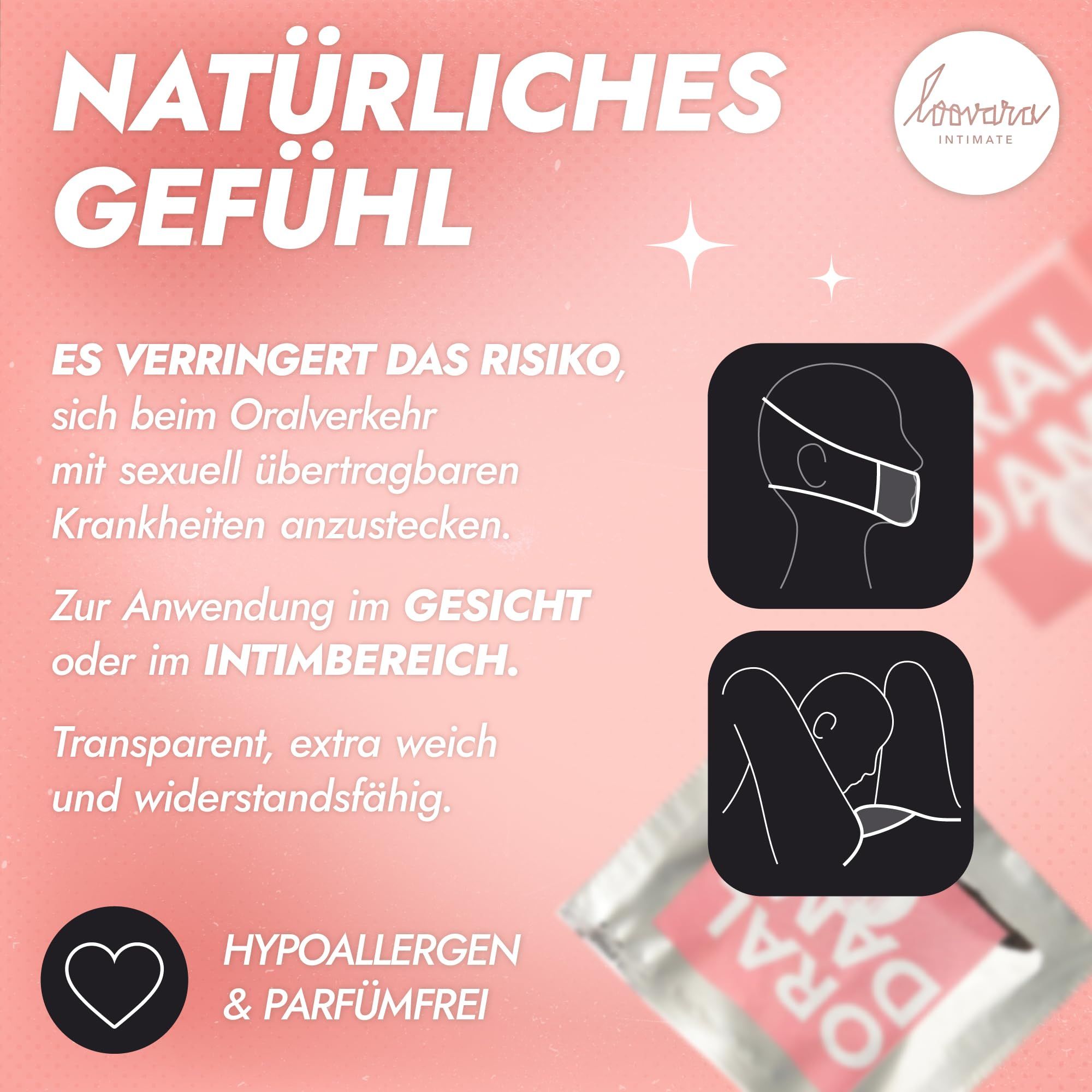 Loovara Oraltücher Lecktücher, - Sparset 6x3 - Oral Dams Latex Free - Schutztücher ultra-dünn und N