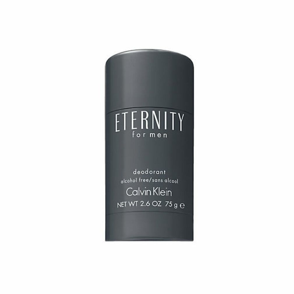 Deostick von Calvin Klein Eternity for Men. Graue zylindrische Form. Schriftzug Eternity for men, Deodorant, Calvin Klein. 75g.