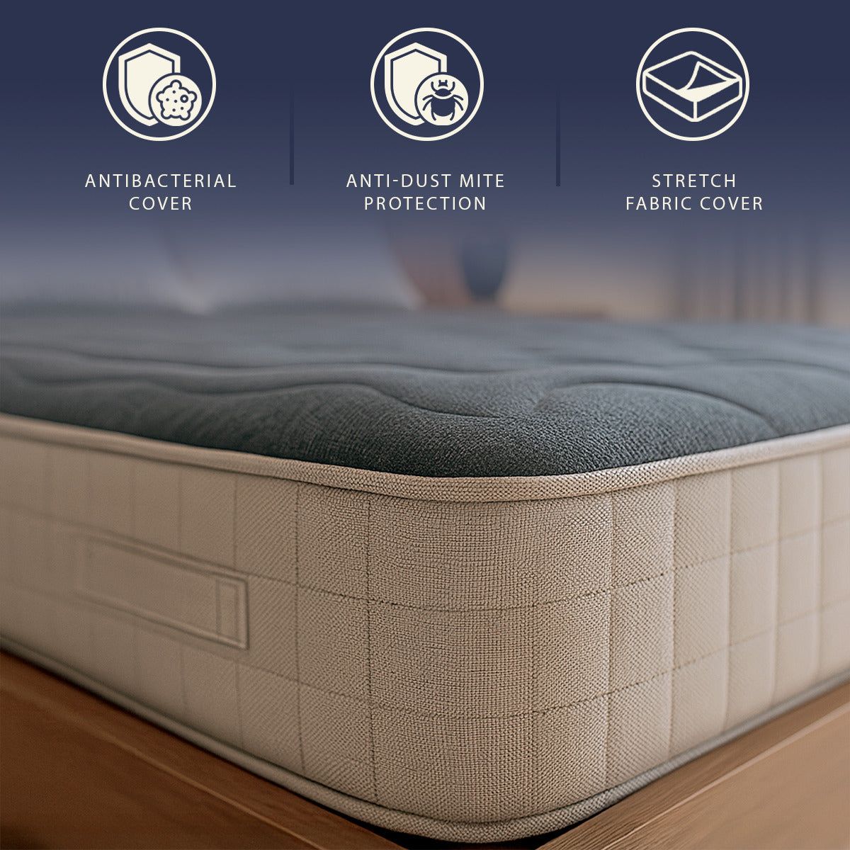 The White Stone Matratze 140x200 cm aus Memory Foam | Höhe 20 cm