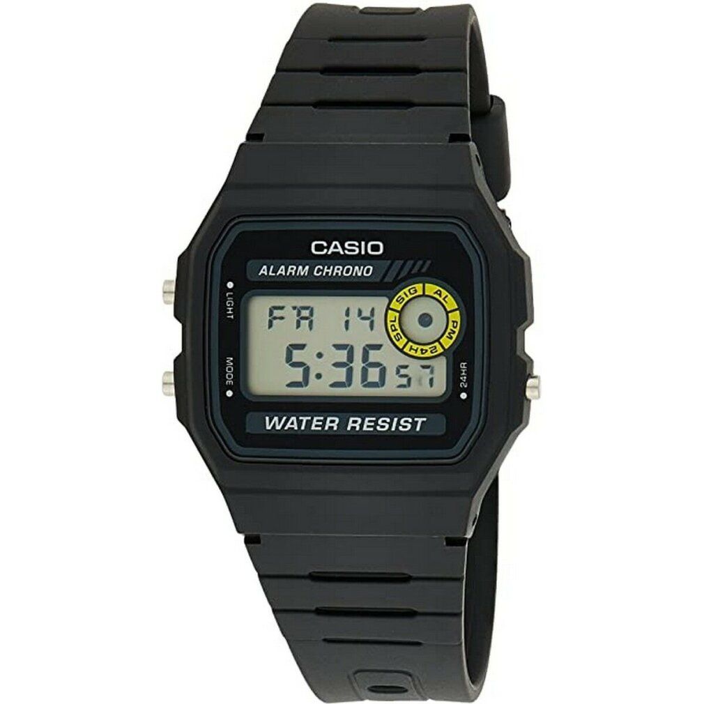 casio Herren-Armbanduhr Digital Quarz mit Kautschukarmband f-94WA