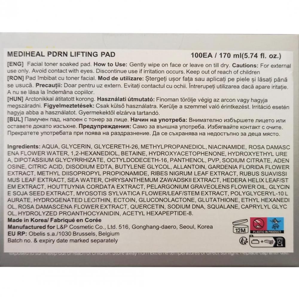 MEDIHEAL PDRN Hautstraffende Toner Pads
