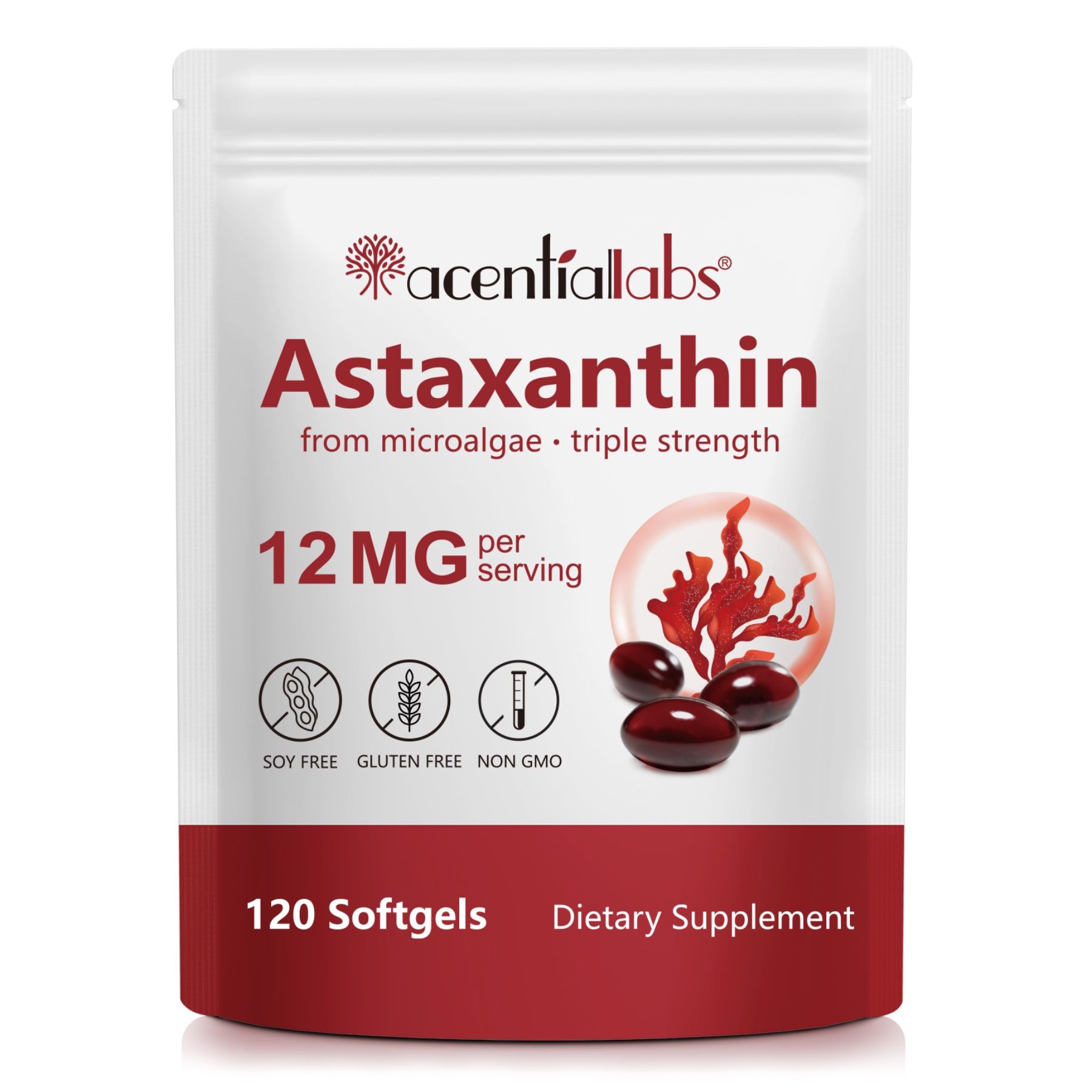 Aliver Astaxanthin Hochdosiert Antioxidans für Immunsystem mit Algenextrakt